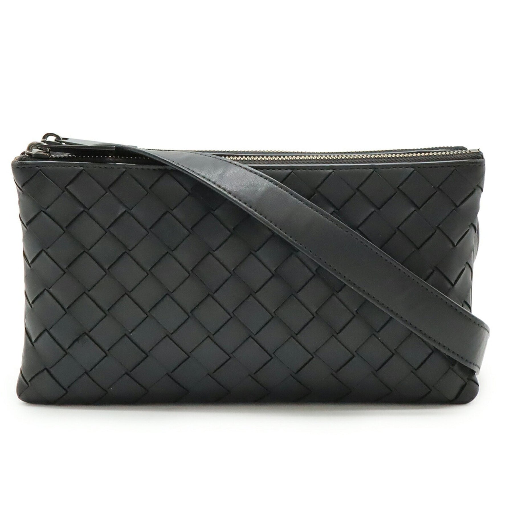 BOTTEGA VENETA Intrecciato Shoulder Bag/Pochette in Leather