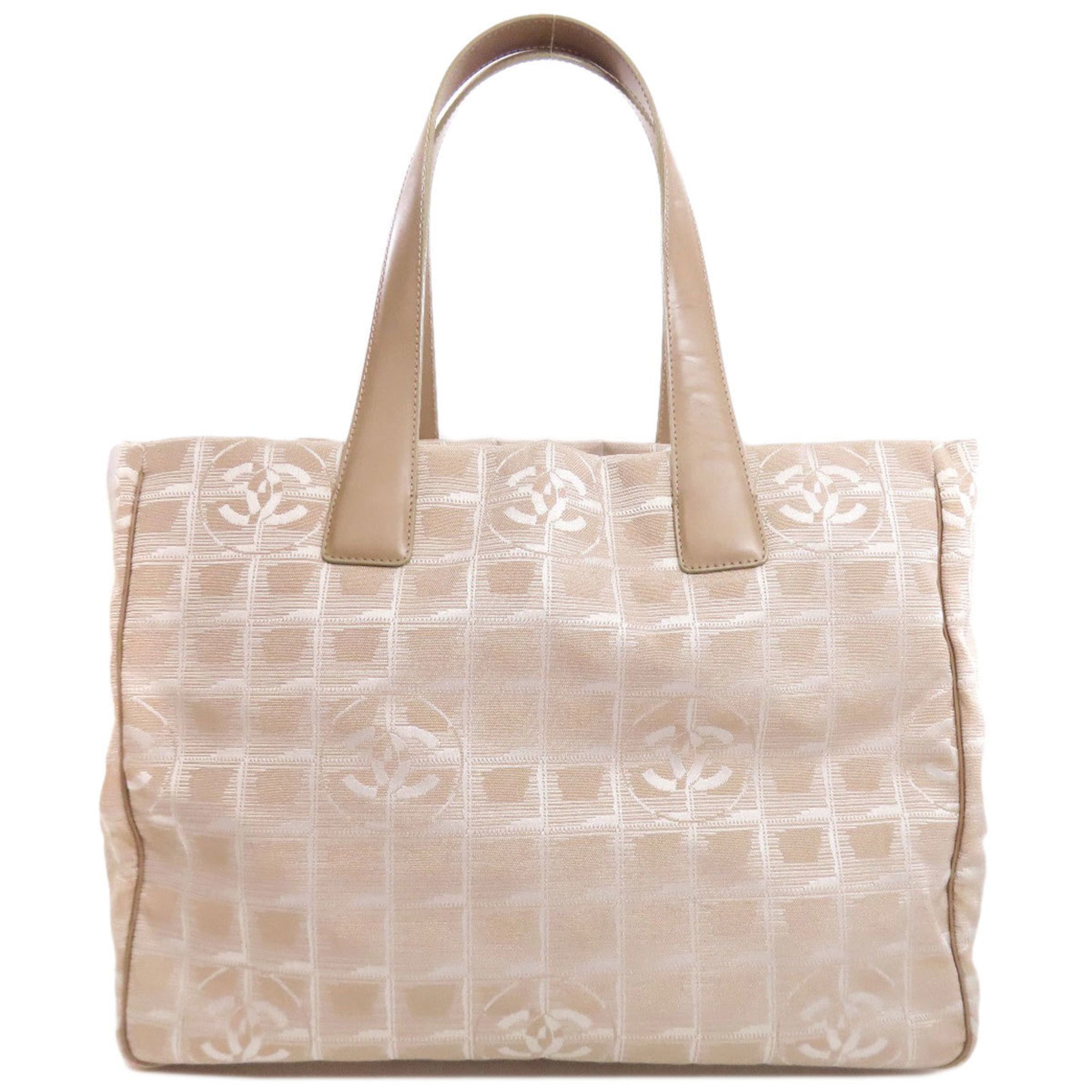 Chanel New Travel Line MM Tote Bag, Nylon Jacquard