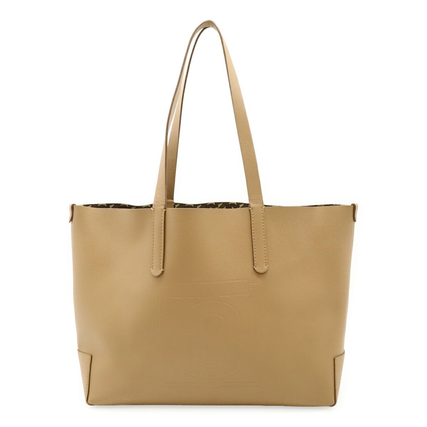 BURBERRY TB Monogram Tote Bag Shoulder Leather