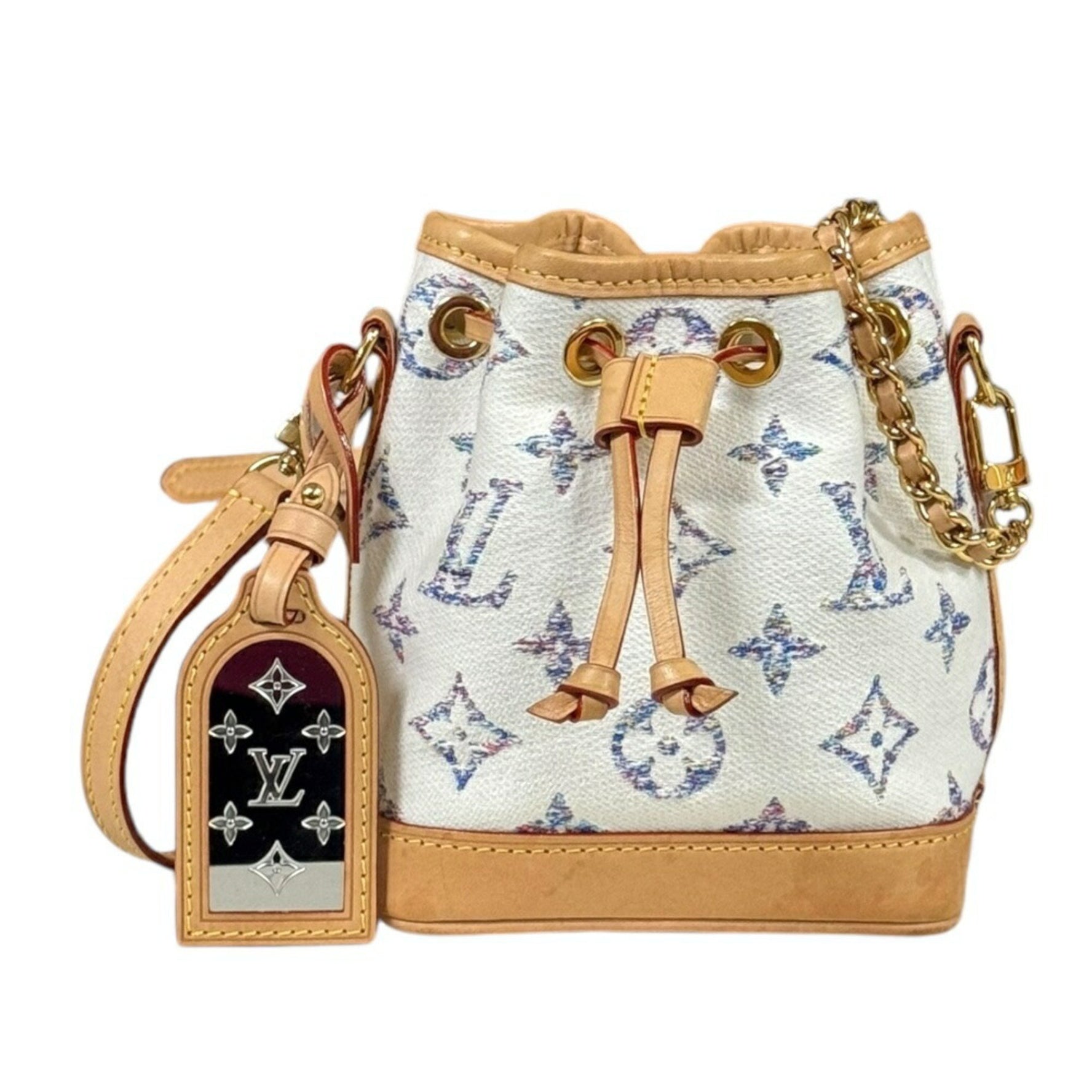 Louis Vuitton Nano Noe Monogram Jacquard Shoulder Bag M83453 White Women's LOUIS VUITTON 2way
