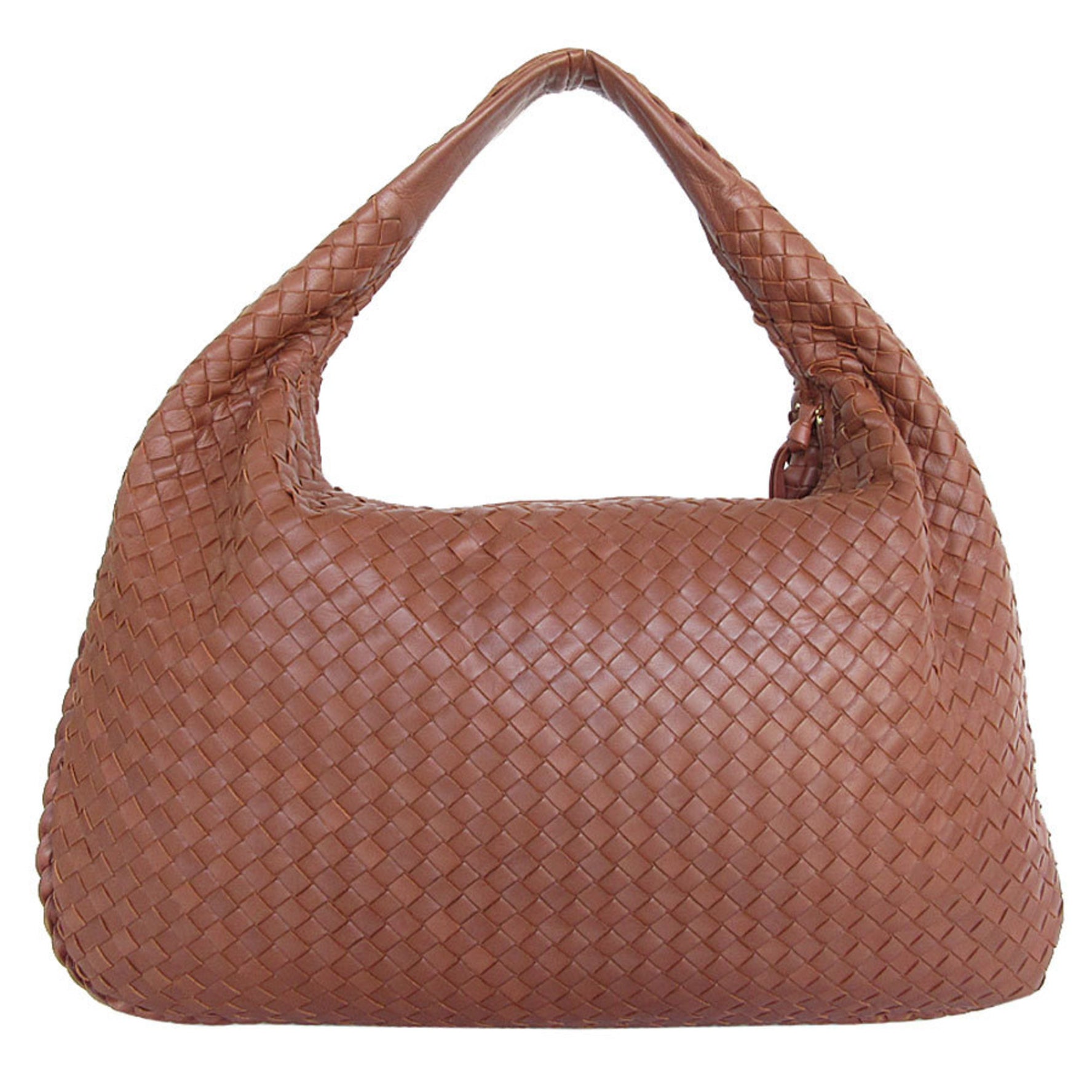 Bottega Veneta Shoulder Bag in Intrecciato Leather, and Gold