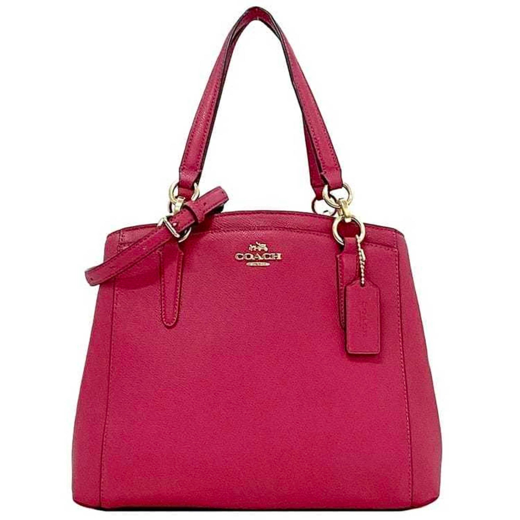 Coach 2-way bag ec-23163 Pink F57847 Leather COACH Minetta Crossbody Handbag Tote Bag Women's
