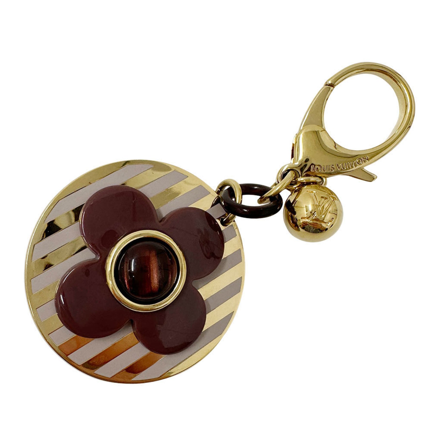 Louis Vuitton Keychain Men's Bag Charm LV Circle Gold Key Ring