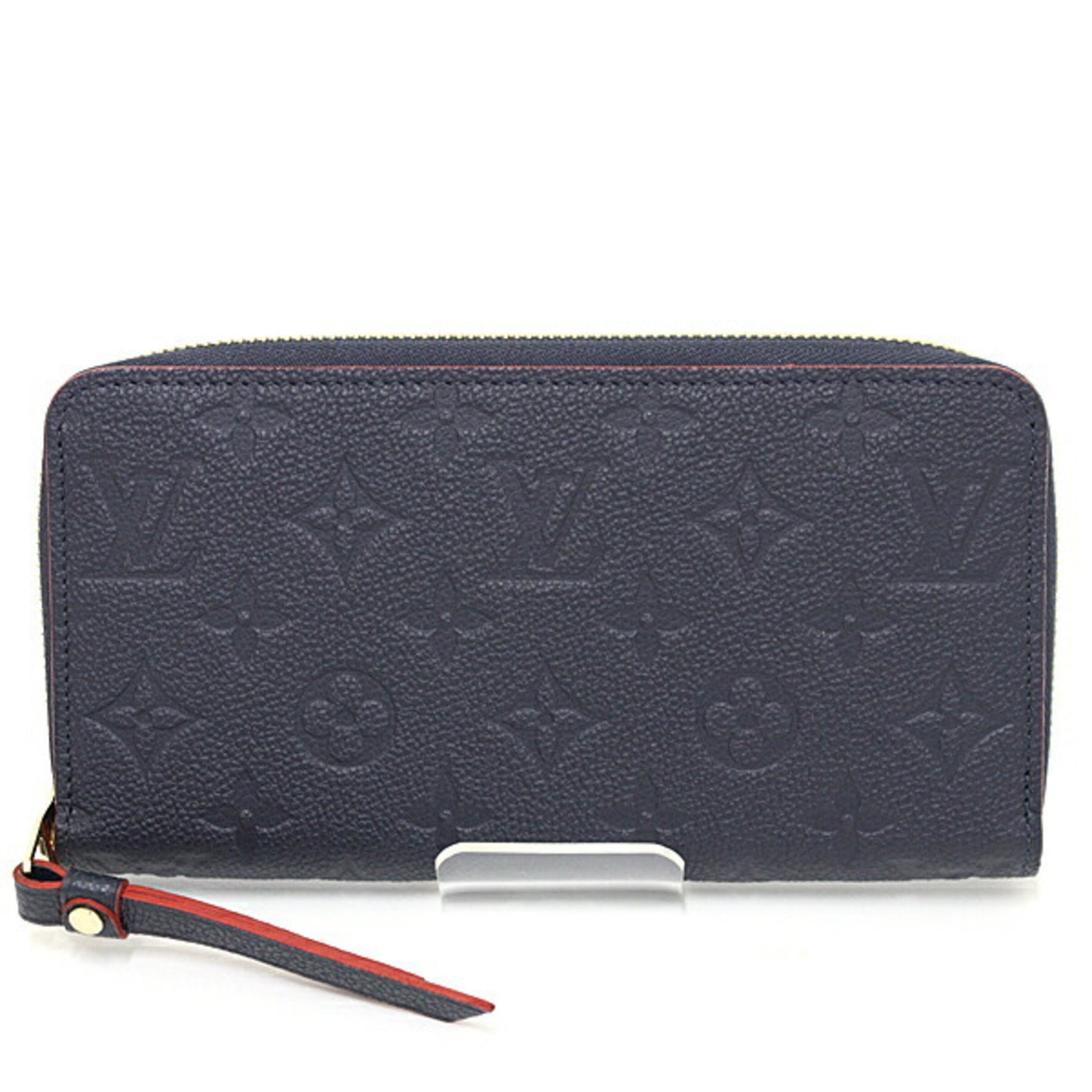 Louis Vuitton Zippy Wallet Monogram Empreinte Marine Rouge Long LV