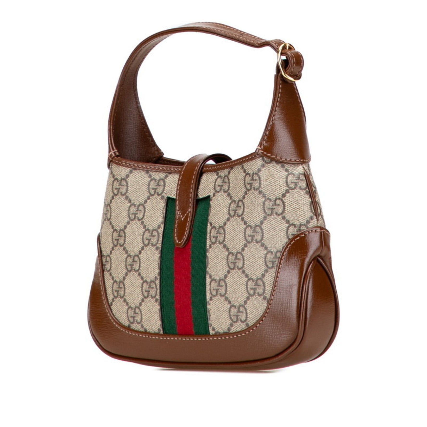 Gucci Jackie 1961 Mini GG Supreme Ophidia Handbag/Shoulder Bag, Beige Multicolor Leather