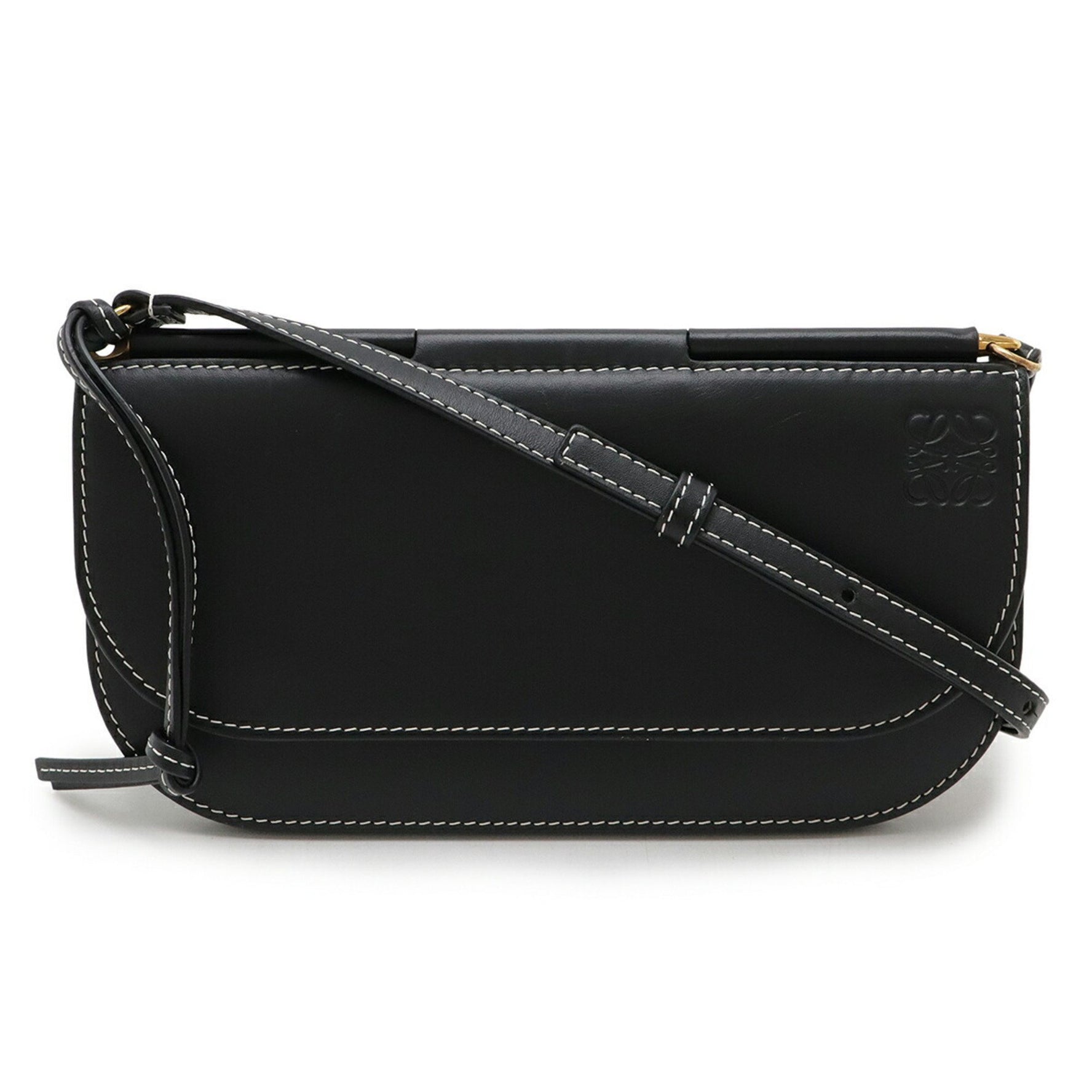 LOEWE Anagram Gate Pochette Shoulder Bag Pouch Wallet Leather