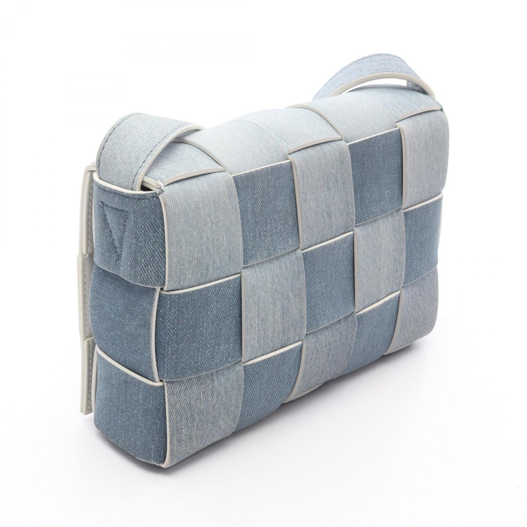 Bottega Veneta Cassette Maxi Intrecciato Shoulder Bag, Denim