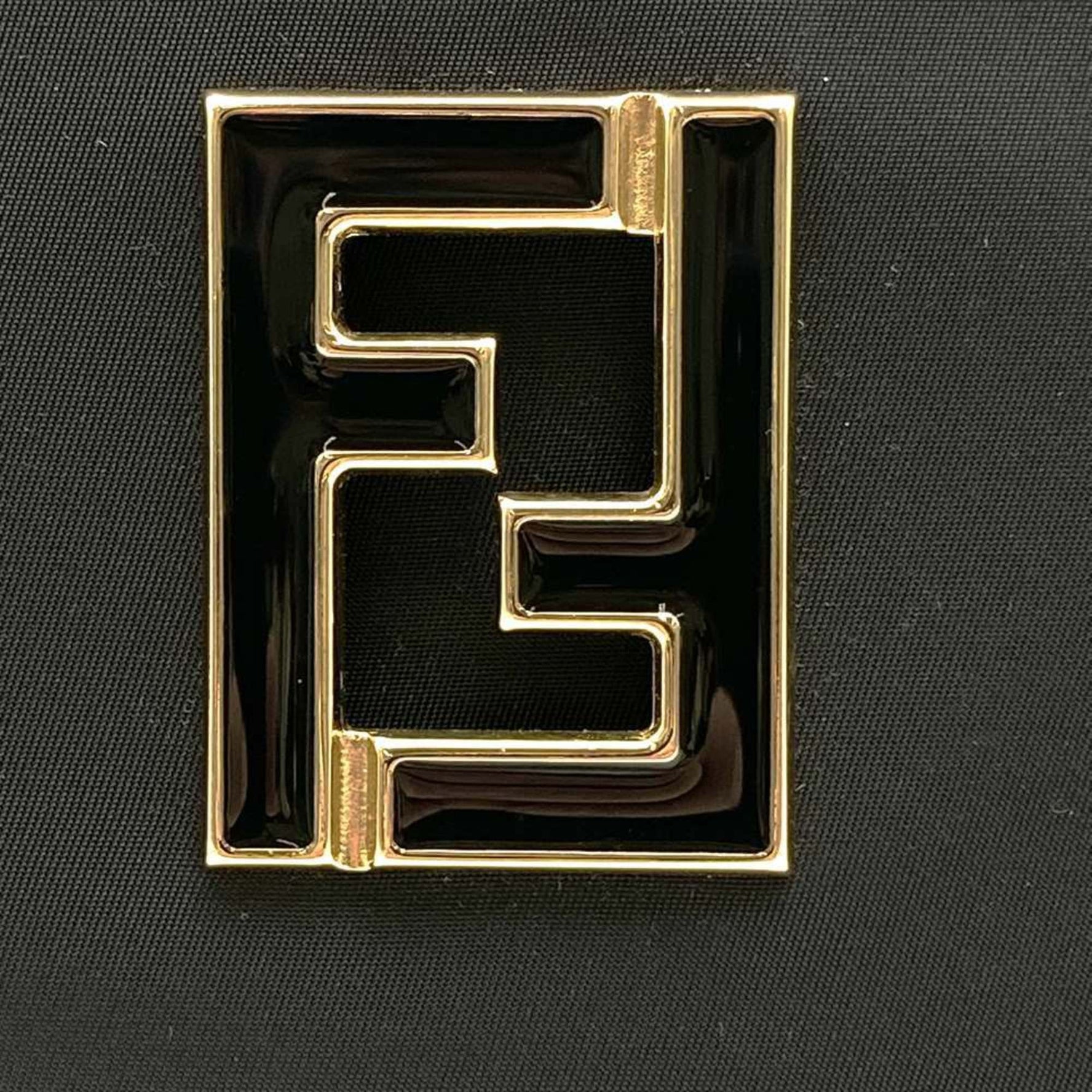 FENDI 06 11 982 Shoulder Bag FF Nylon Leather