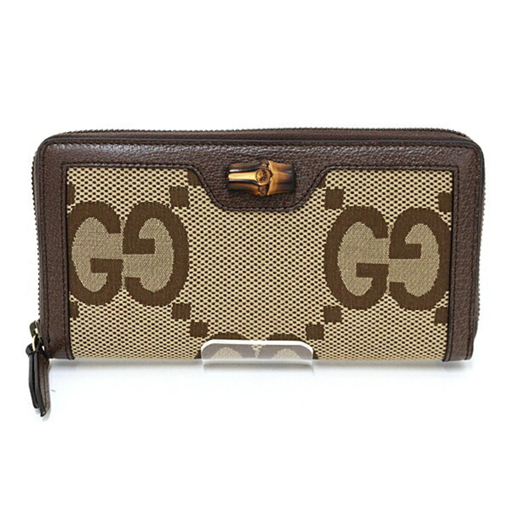 GUCCI Diana Jumbo GG Continental Wallet Bamboo Long