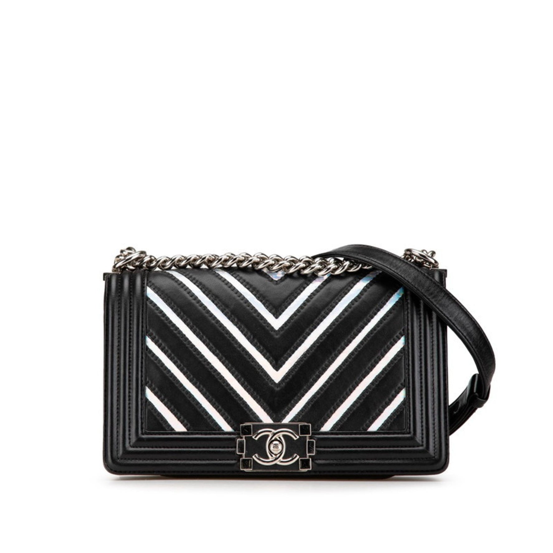 Chanel Boy 25 V Stitch Chevron Shoulder Bag