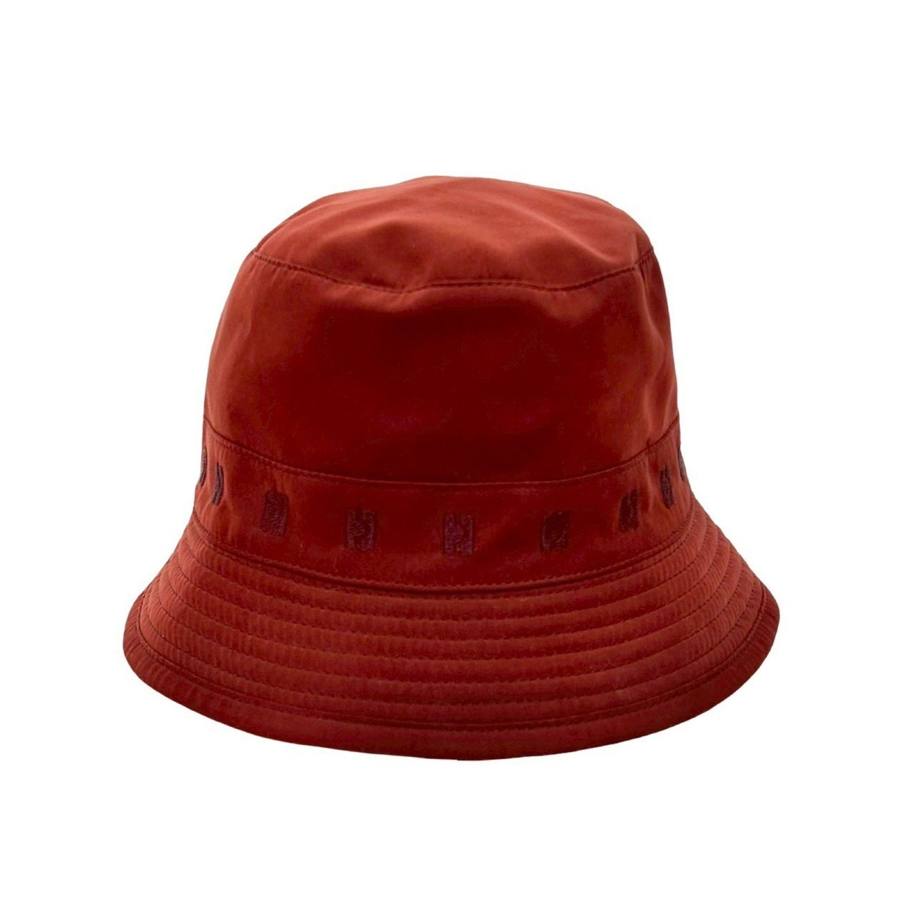 HERMES Bucket Hat, Polyester, Nylon, Acetate, Red