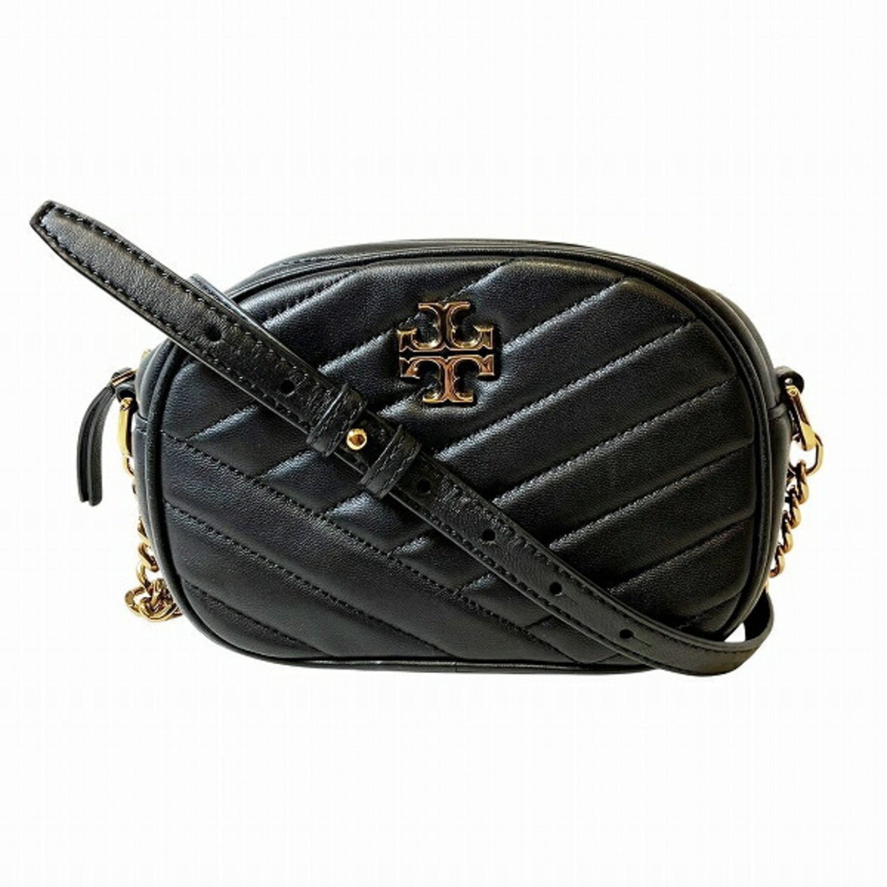 Tory Burch black leather chain shoulder bag for women