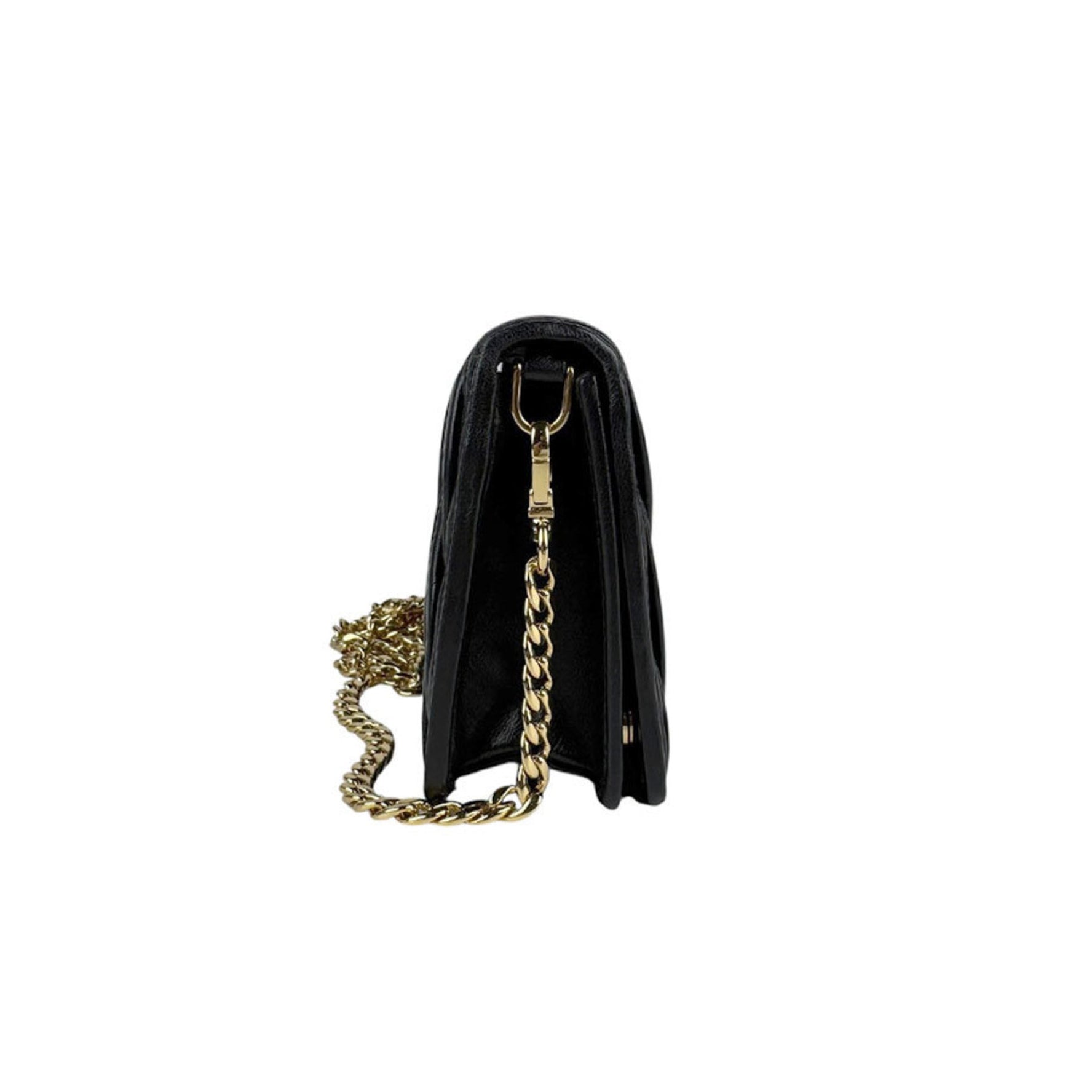 Miu Miu Miu Chain Wallet Matelasse Leather