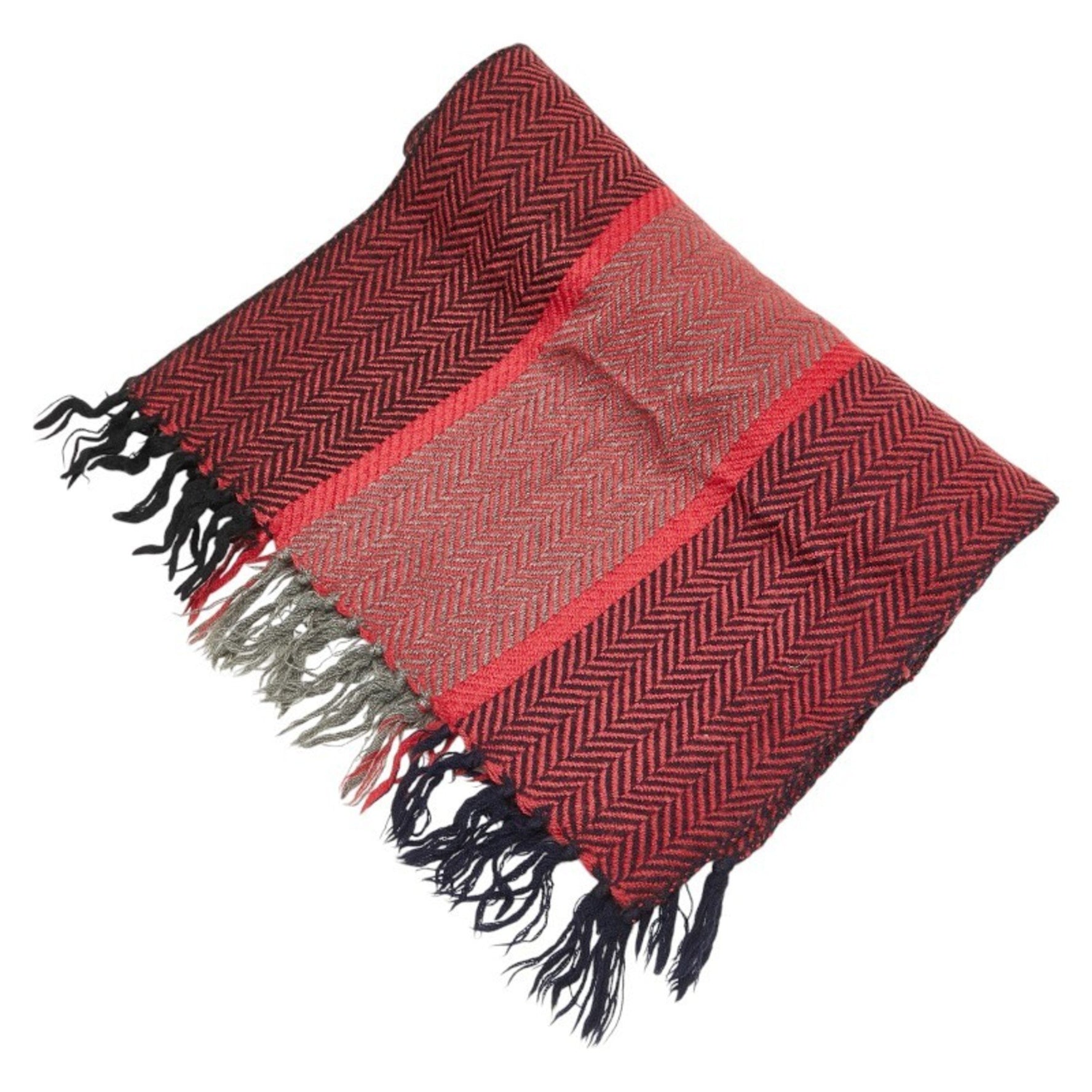 Christian Dior Dior scarf red black wool