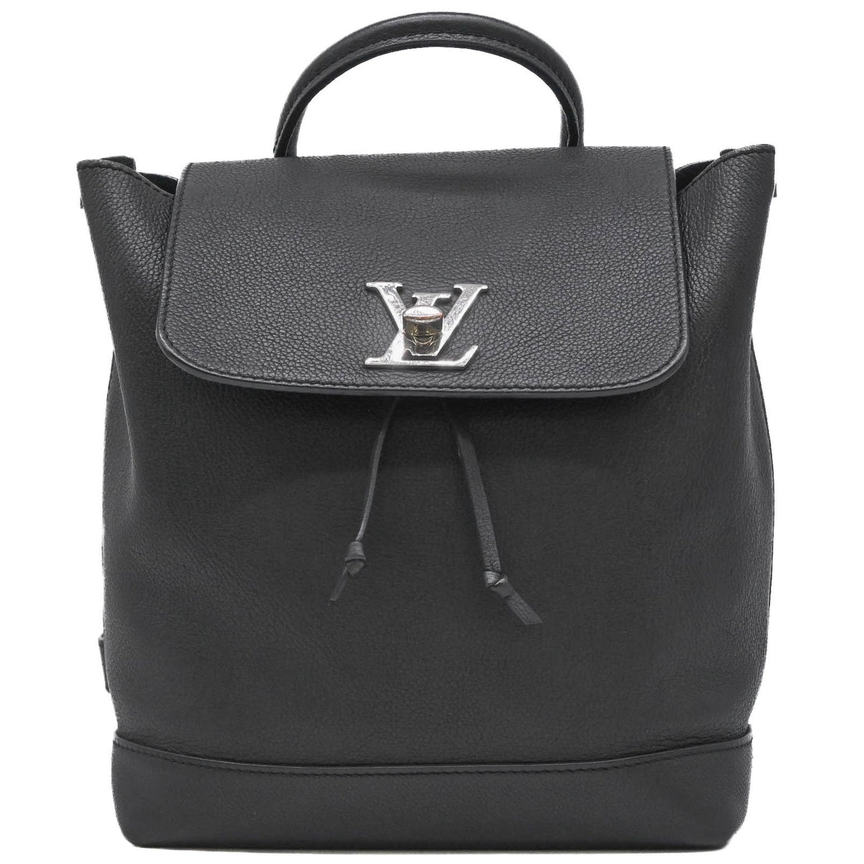 Louis Vuitton Lockme Backpack in Taurillon Leather (Black)