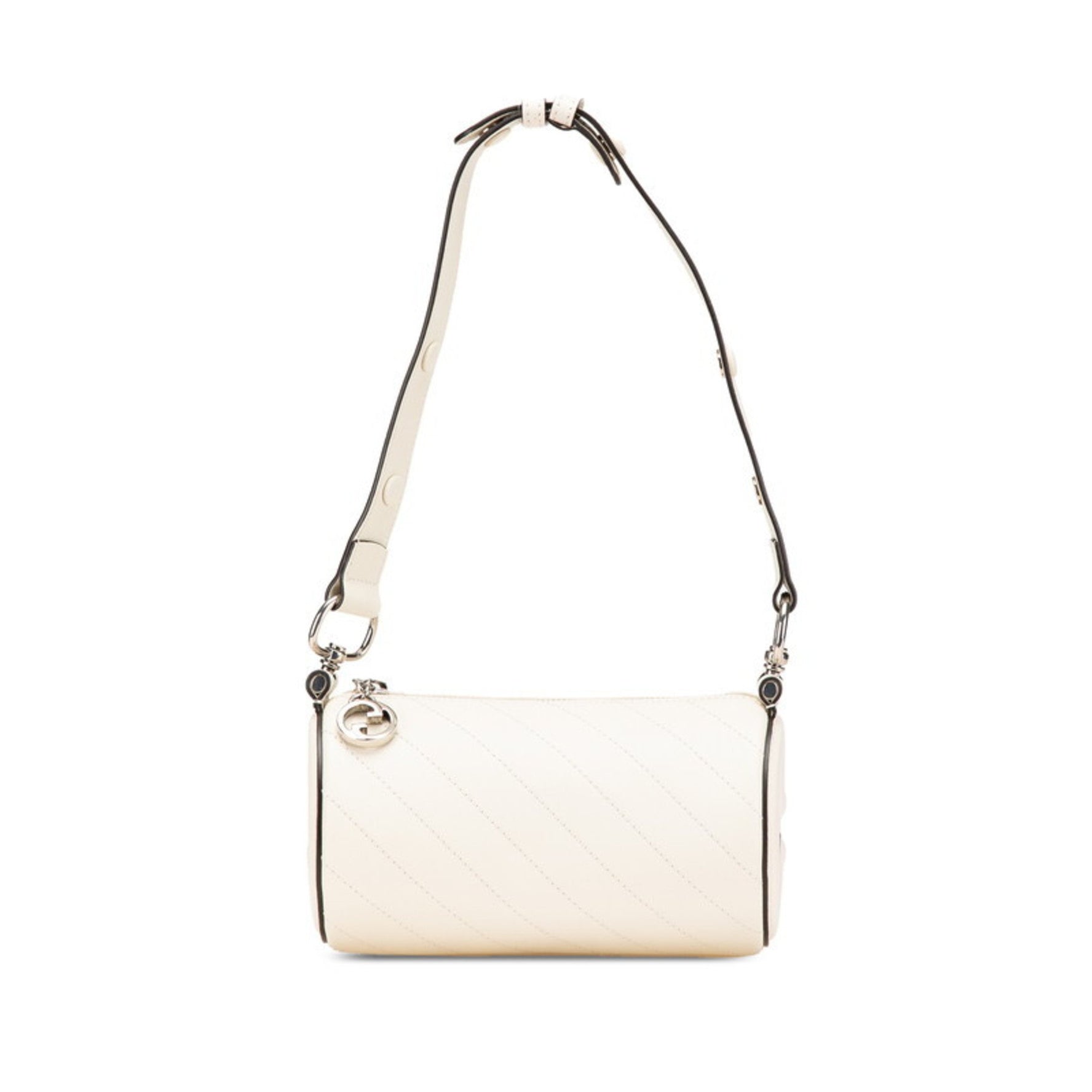 Gucci Blondie One-Shoulder Bag White Leather Women's GUCCI