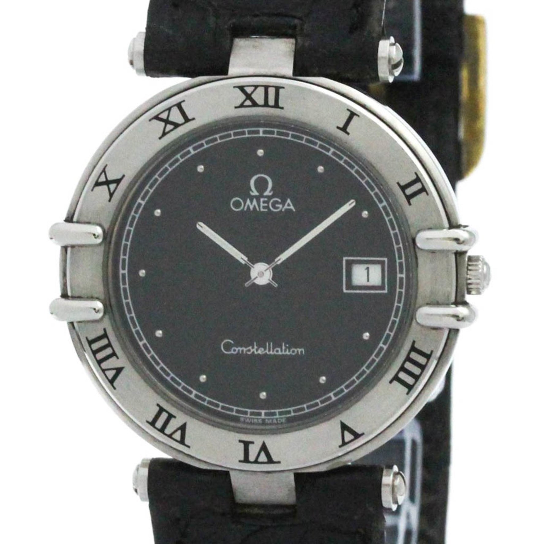 OMEGA Constellation Date Steel Quartz Watch 196.0360 Polished