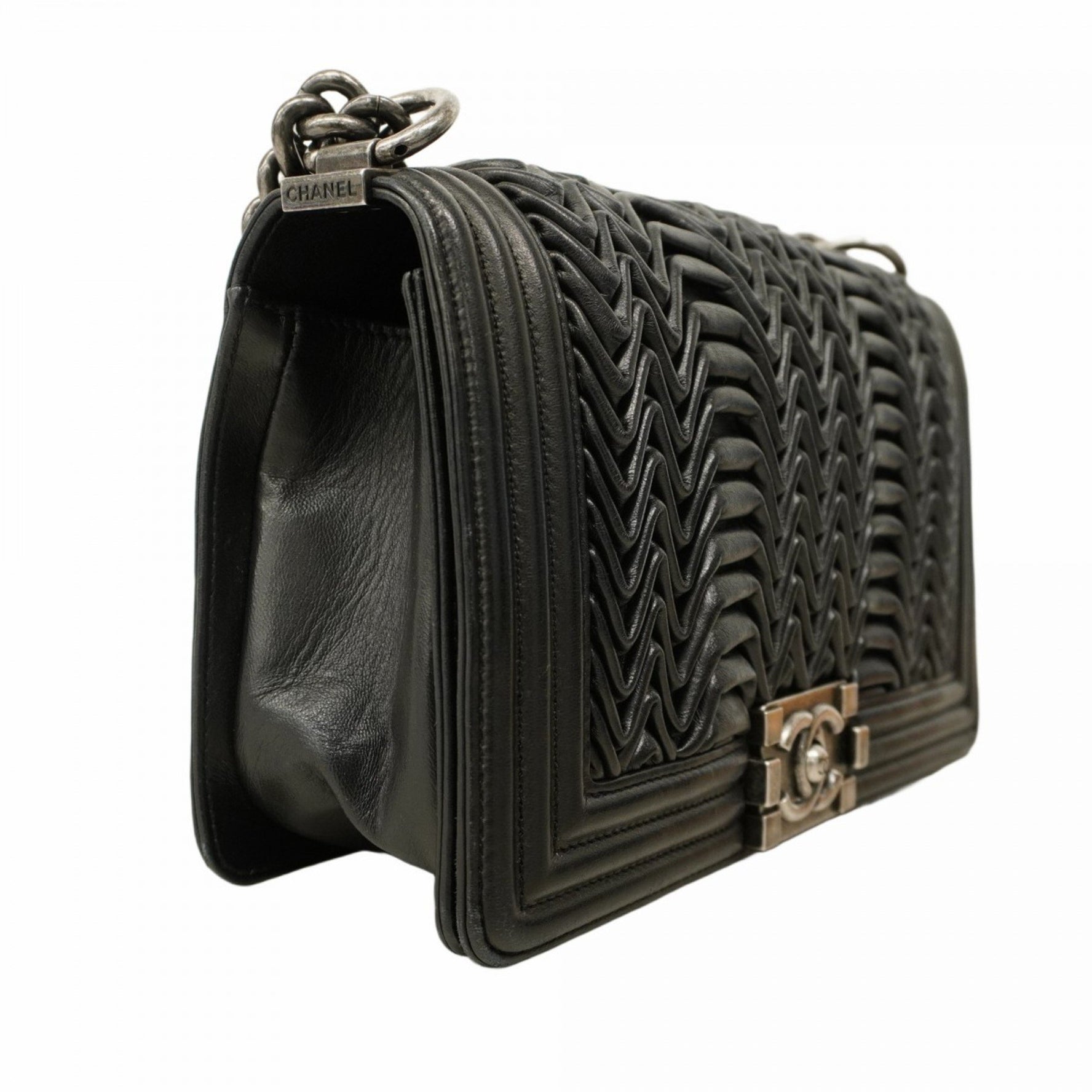 Chanel Shoulder Bag Boy Chain Leather