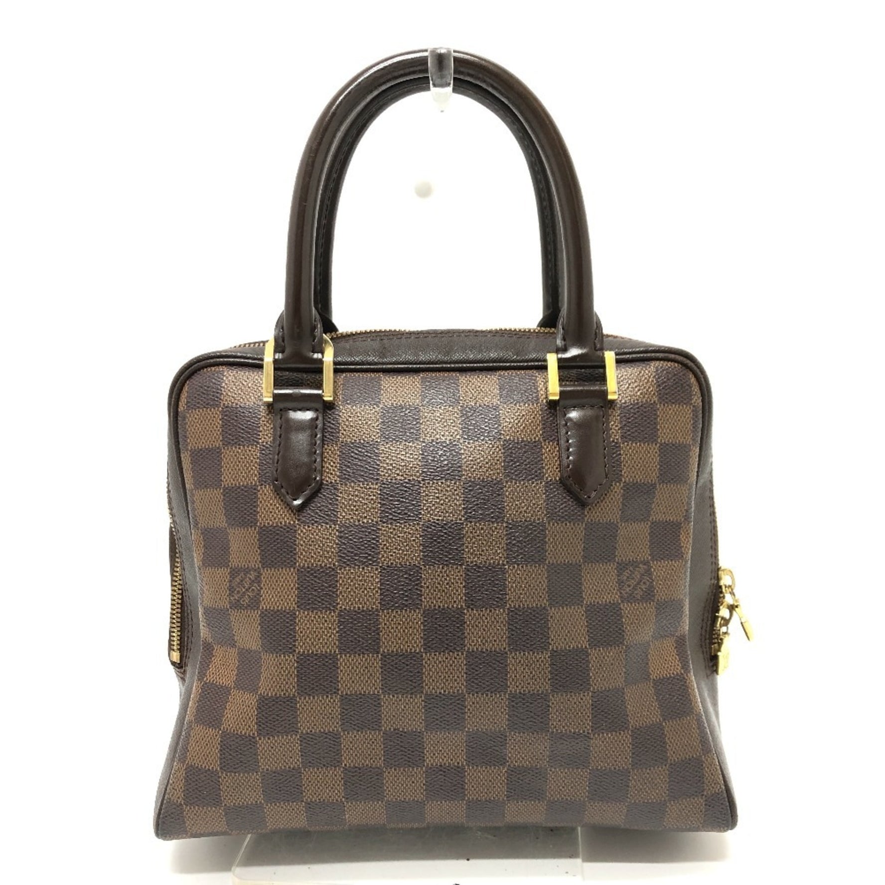 Louis Vuitton Damier Brera Bag Handbag Canvas Ebene Brown