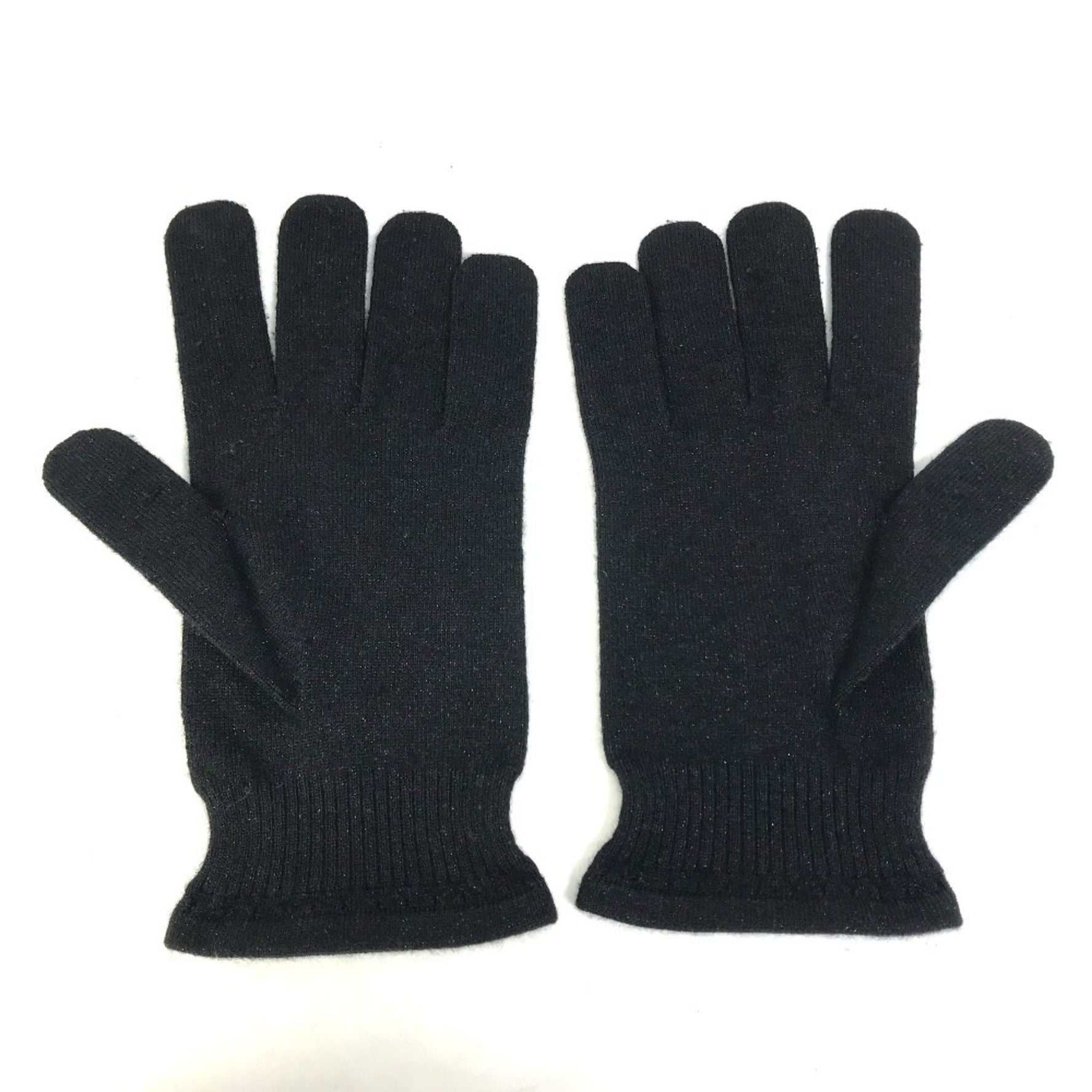 LOUIS VUITTON LV Logo Gloves Cashmere/Silk Women's Black