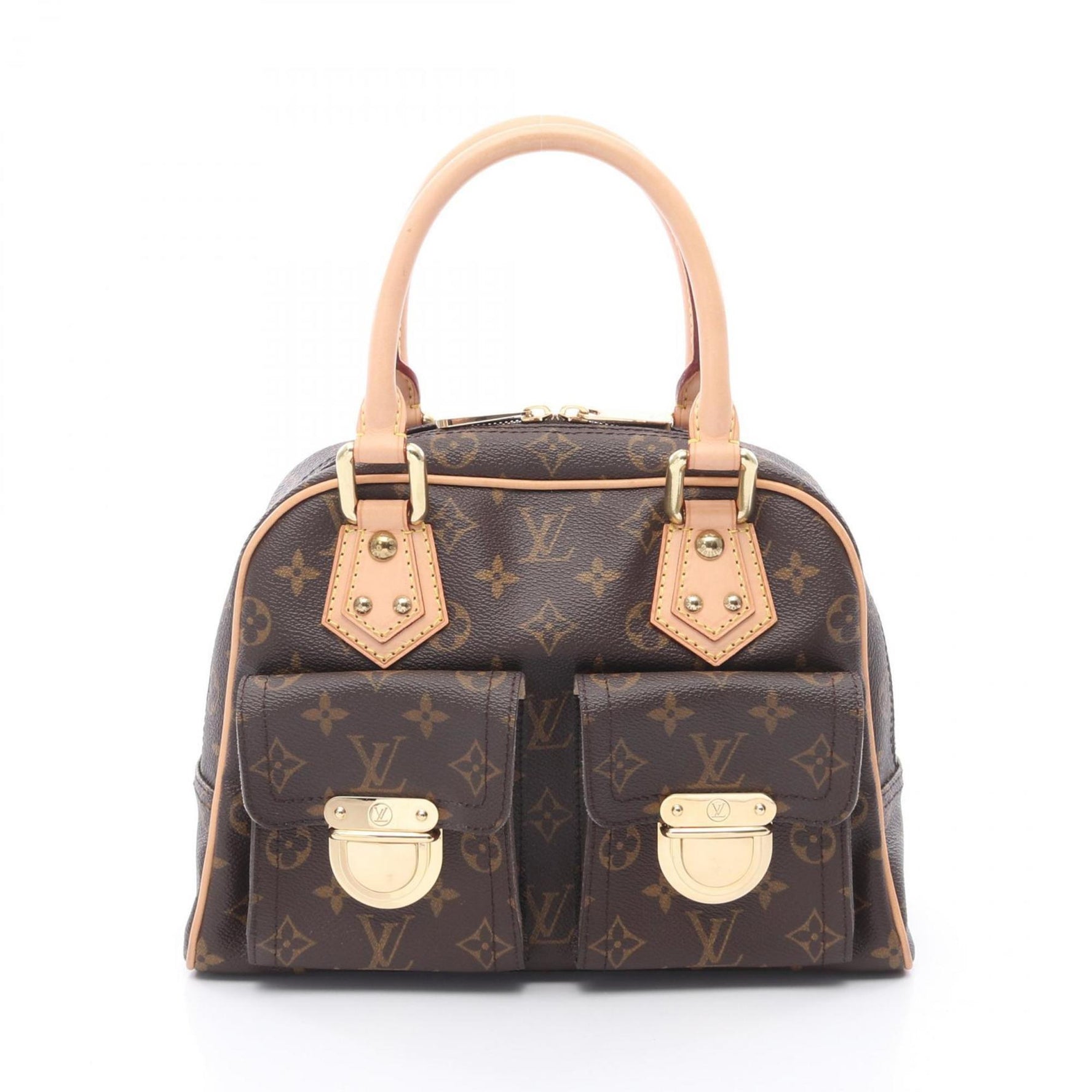 Louis Vuitton Manhattan PM Handbag Coated Canvas Leather Monogram