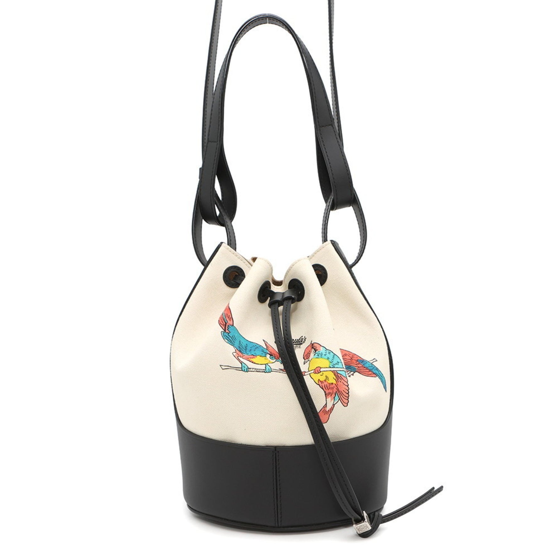 Loewe Shoulder Bag Balloon Canvas Leather Bird