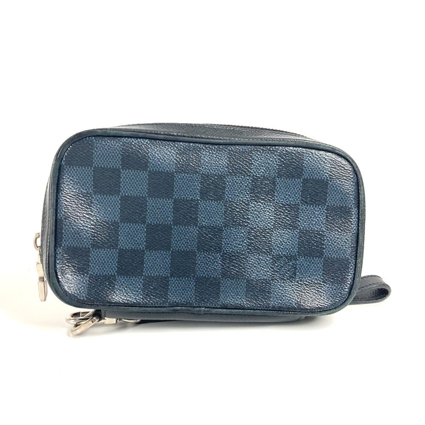 Louis Vuitton Damier Cobalt Portefeuille Zippy Soft Bag Pouch with Strap Long Wallet Clutch Canvas Men's