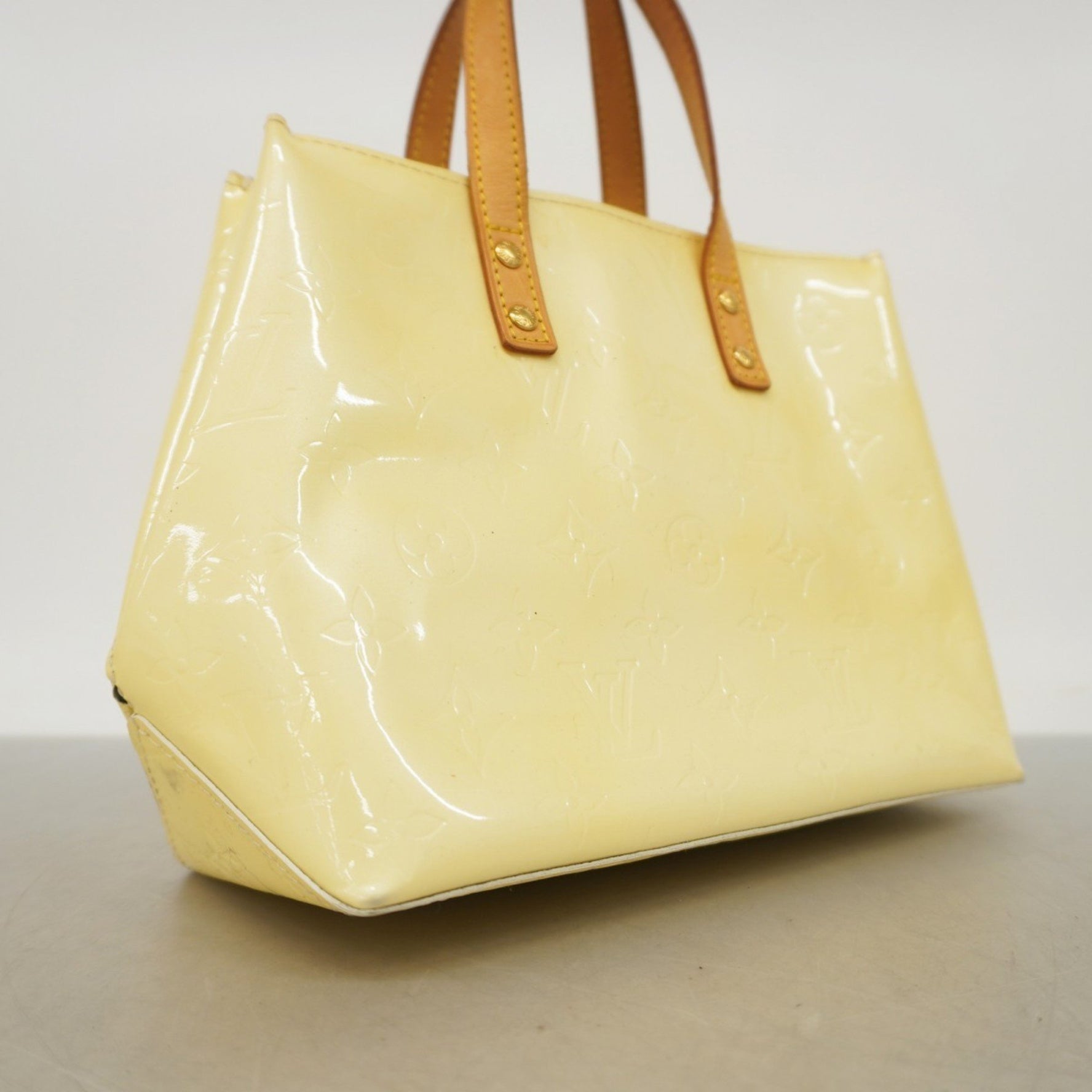 Louis Vuitton Vernis Reed PM Handbag M91336 Pearl Women's