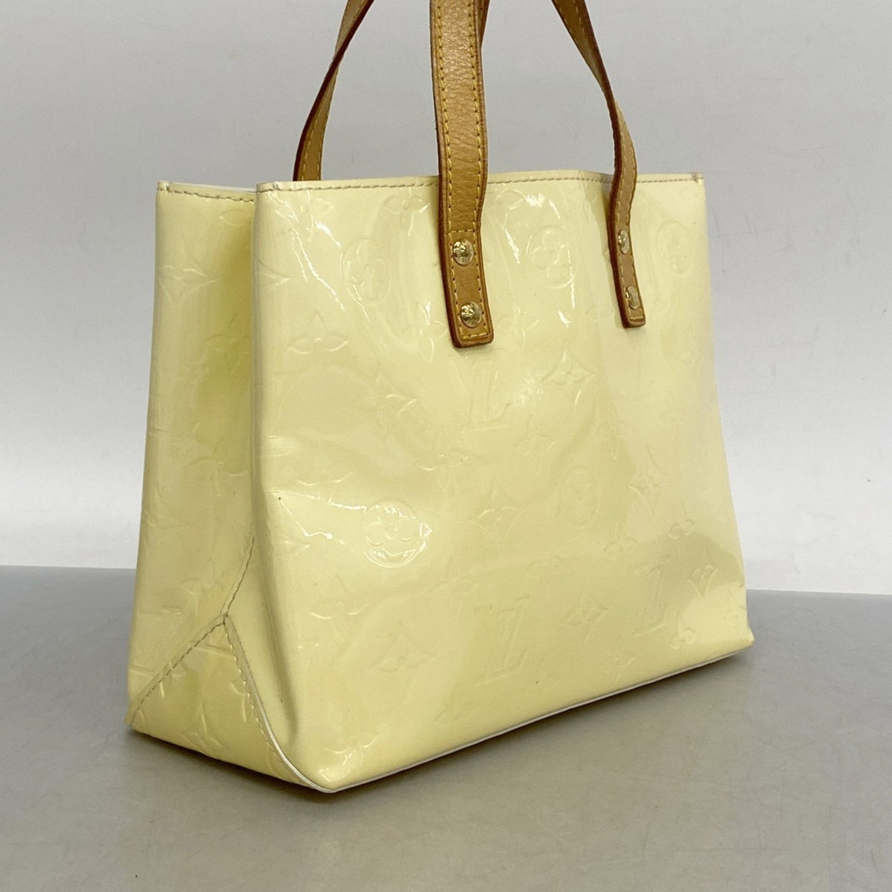 Louis Vuitton Vernis Reed PM Handbag M91336 Pearl Women's