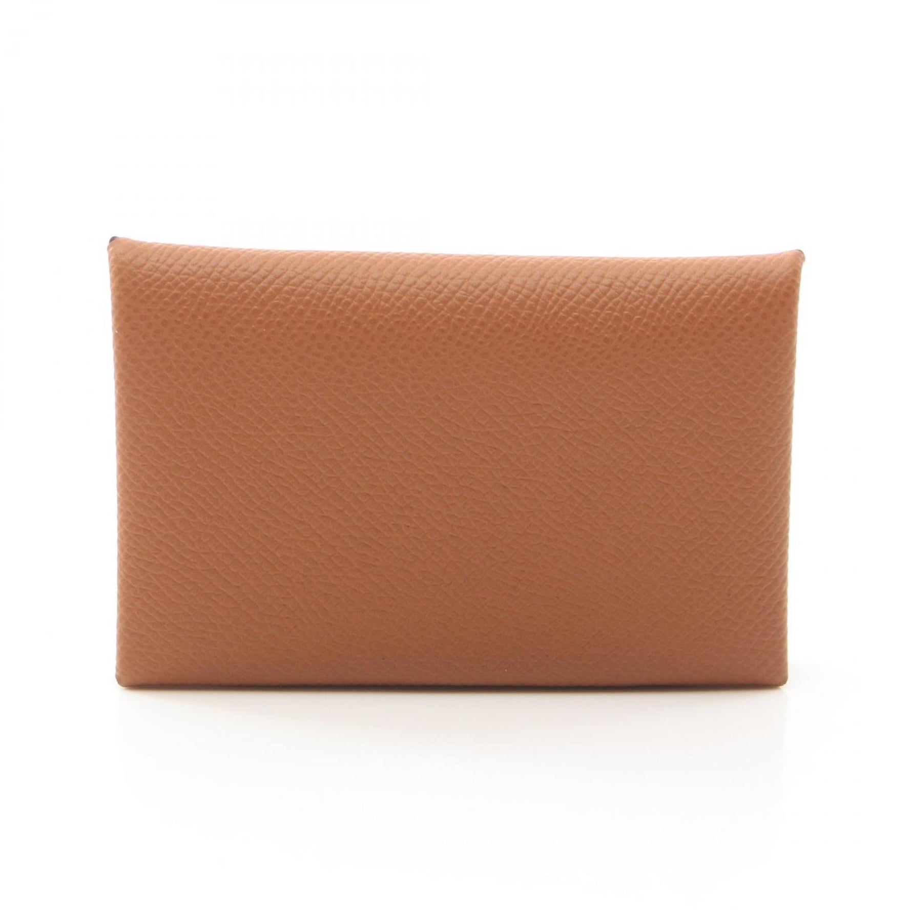 Hermes Calvi Gold Wallet/Coin Case Wallet Epsom Leather