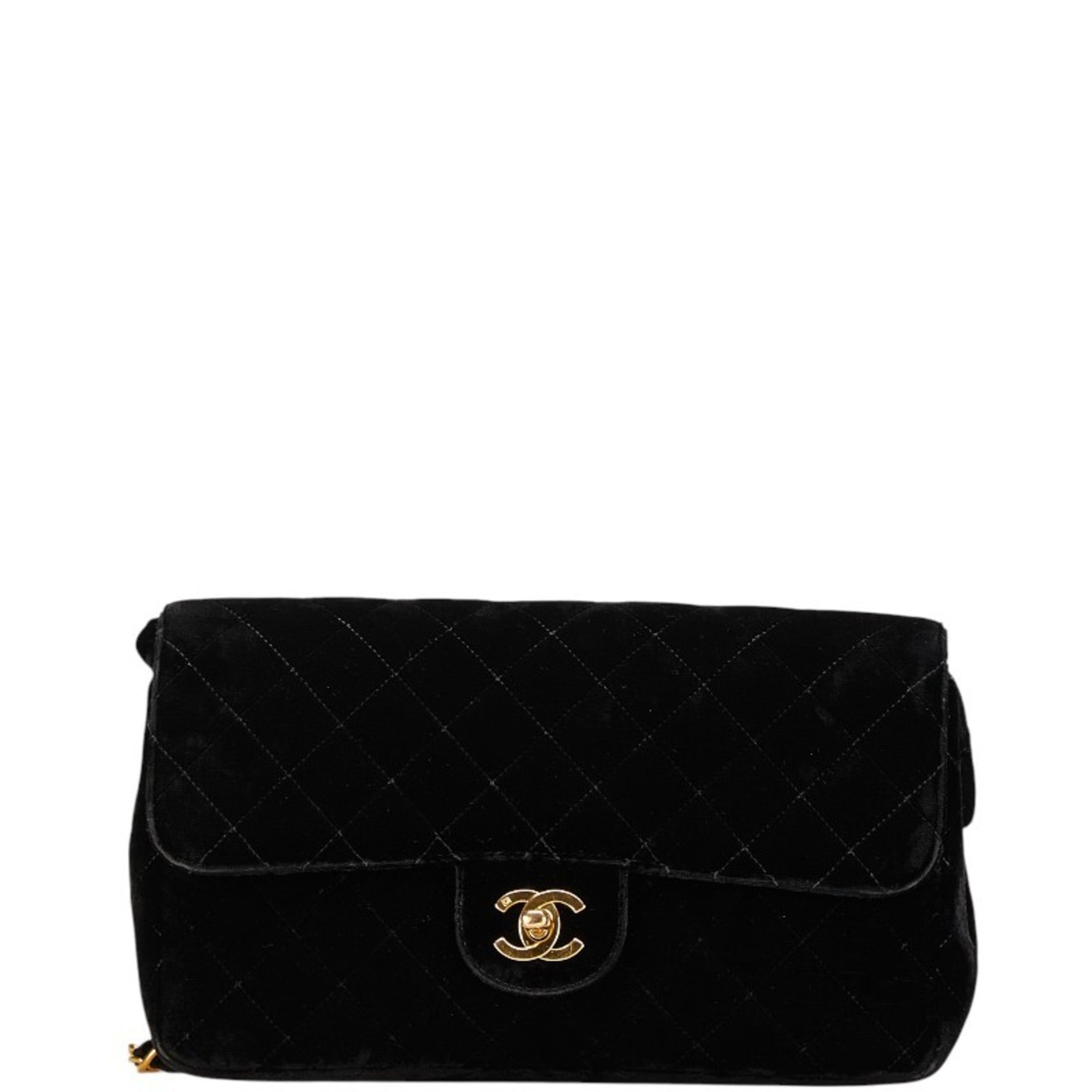 CHANEL Matelasse 25 Coco Mark Chain Backpack in Velour and Leather