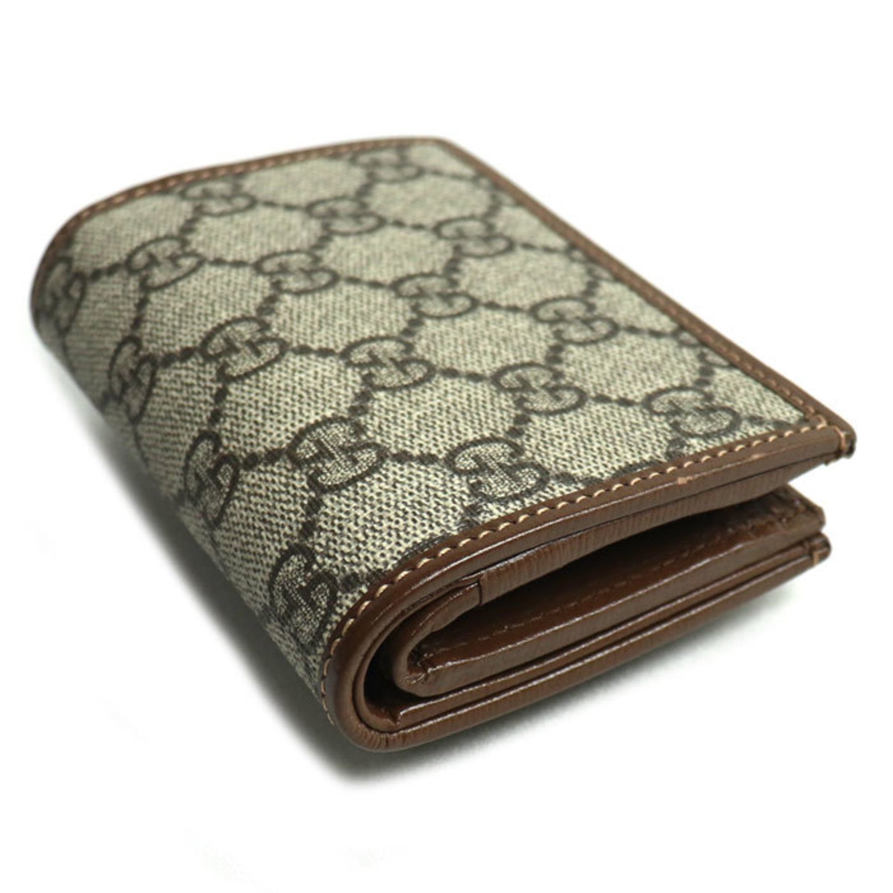 GUCCI Horsebit 1955 Card Case Wallet Bifold Beige/Ebony ?726846 8563