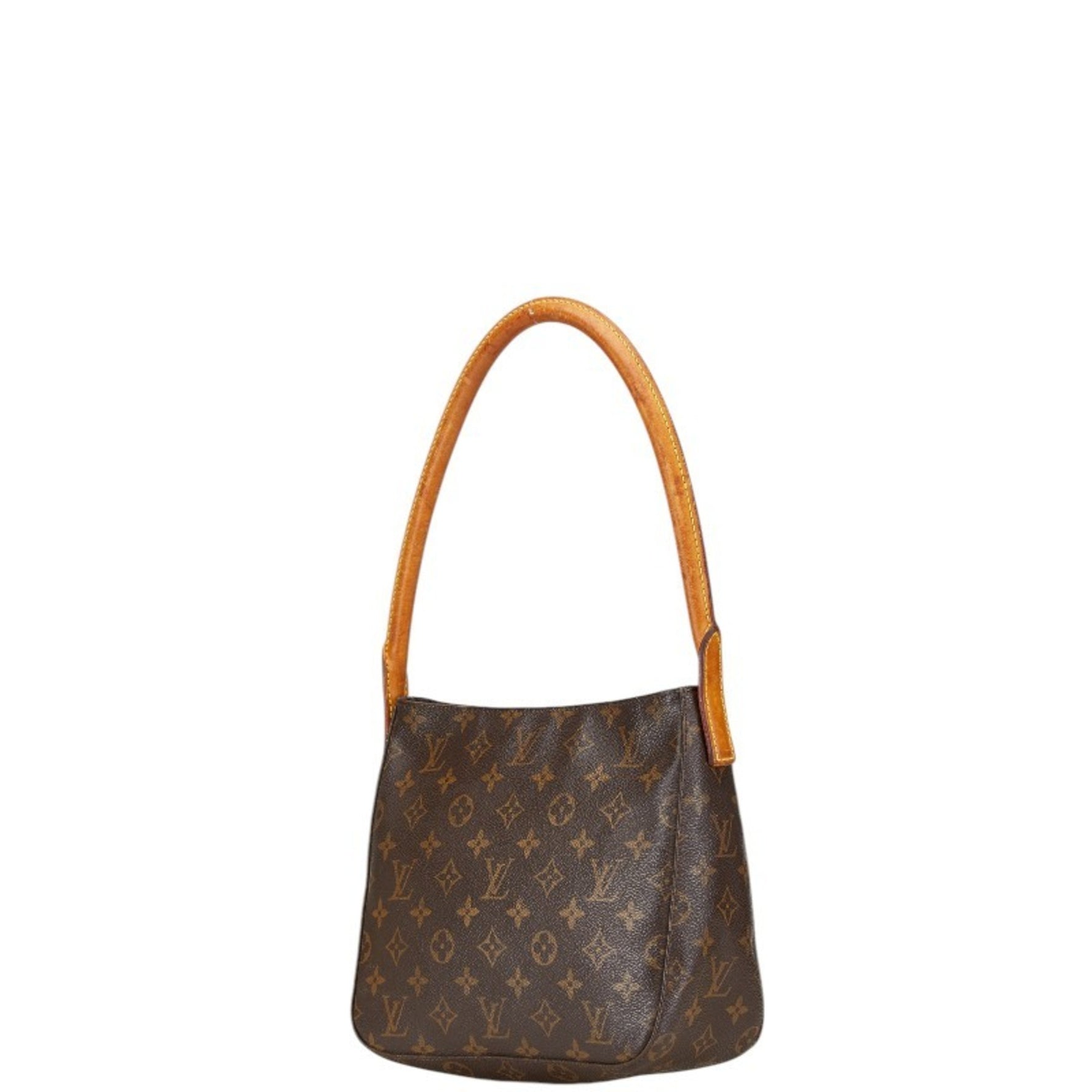 Louis Vuitton Monogram Looping MM Bag Handbag PVC Leather