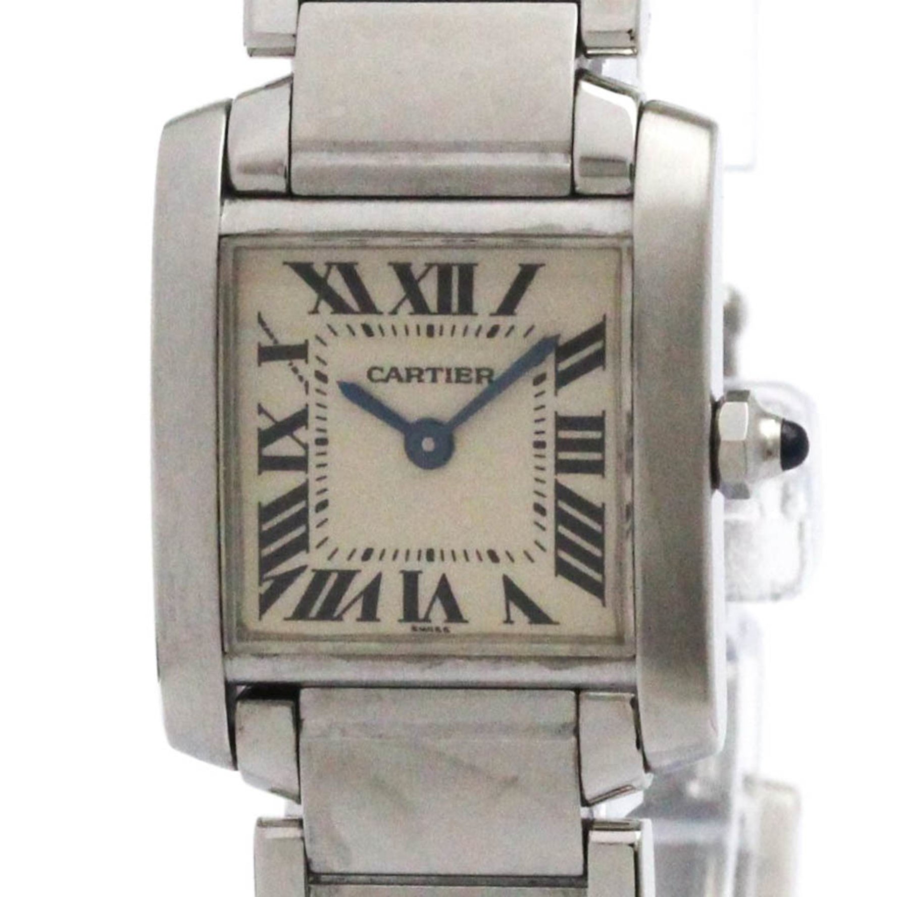 CARTIER Tank Francaise Steel Quartz Ladies Watch Polished