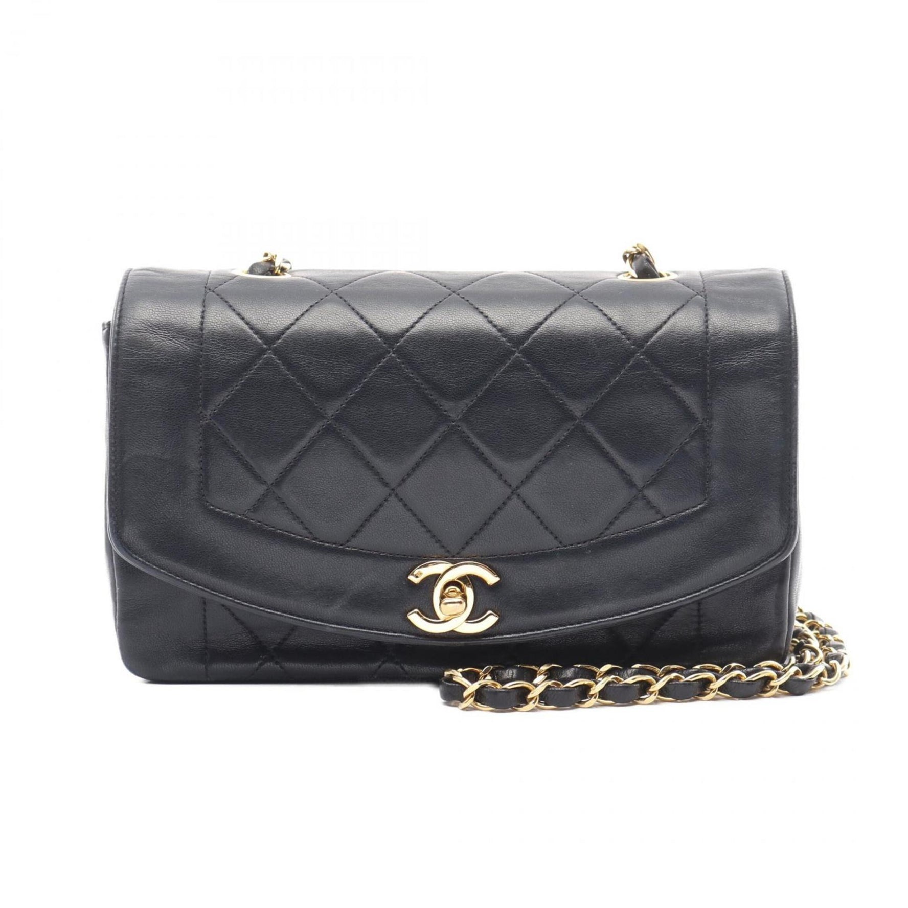 CHANEL Matelasse Diana Flap Shoulder Bag Lambskin (Sheepskin)