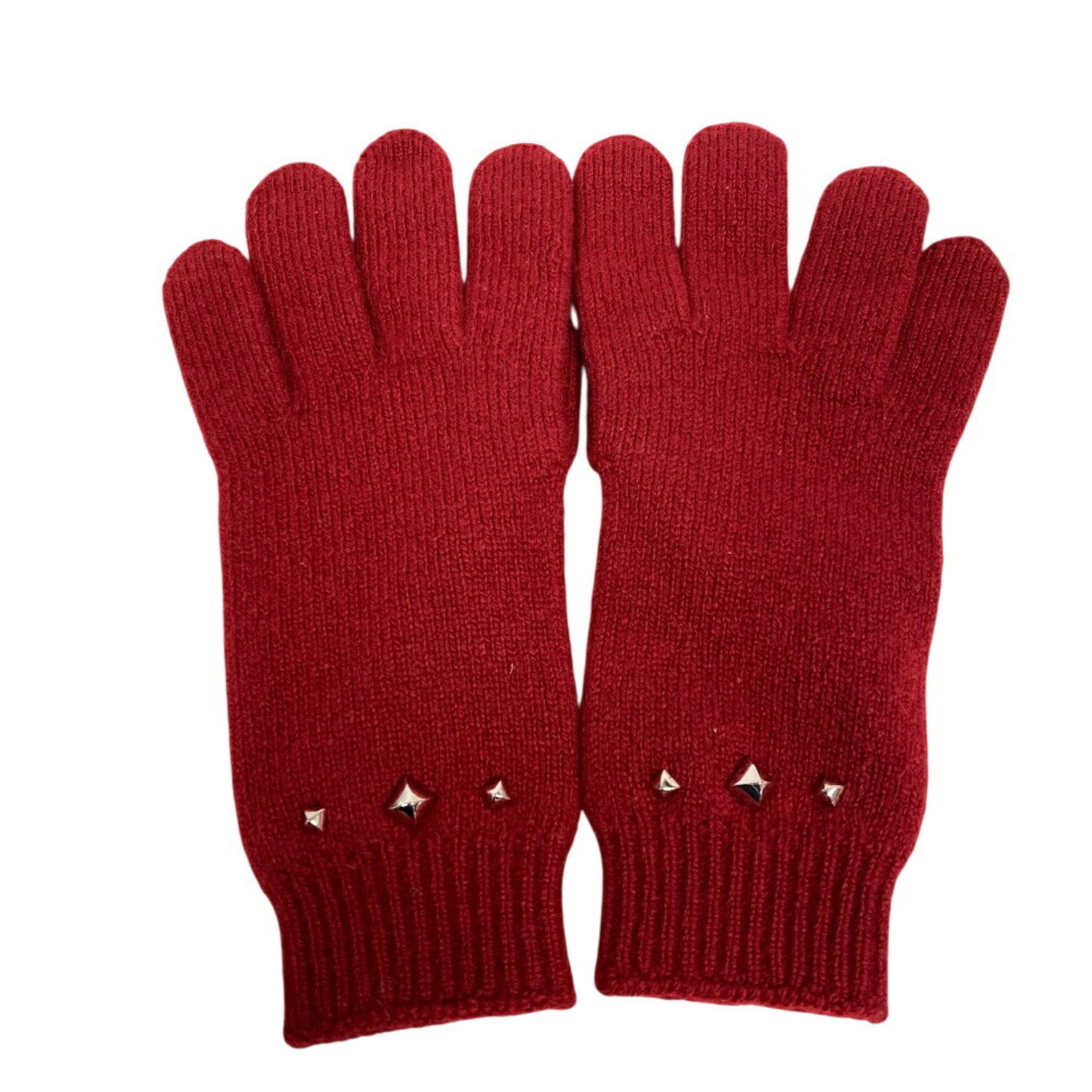 HERMES Darling Stud Gloves Red