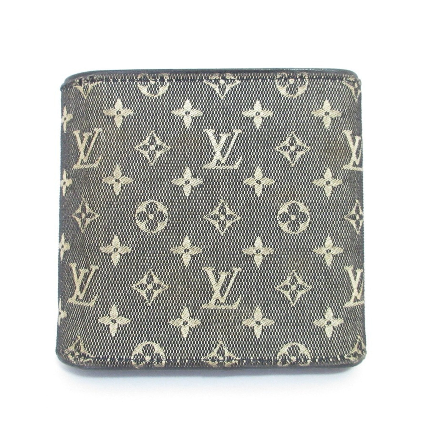 Louis Vuitton Monogram Mini Porte Bier Carte Credit Monet Tri-fold Wallet Black Men's