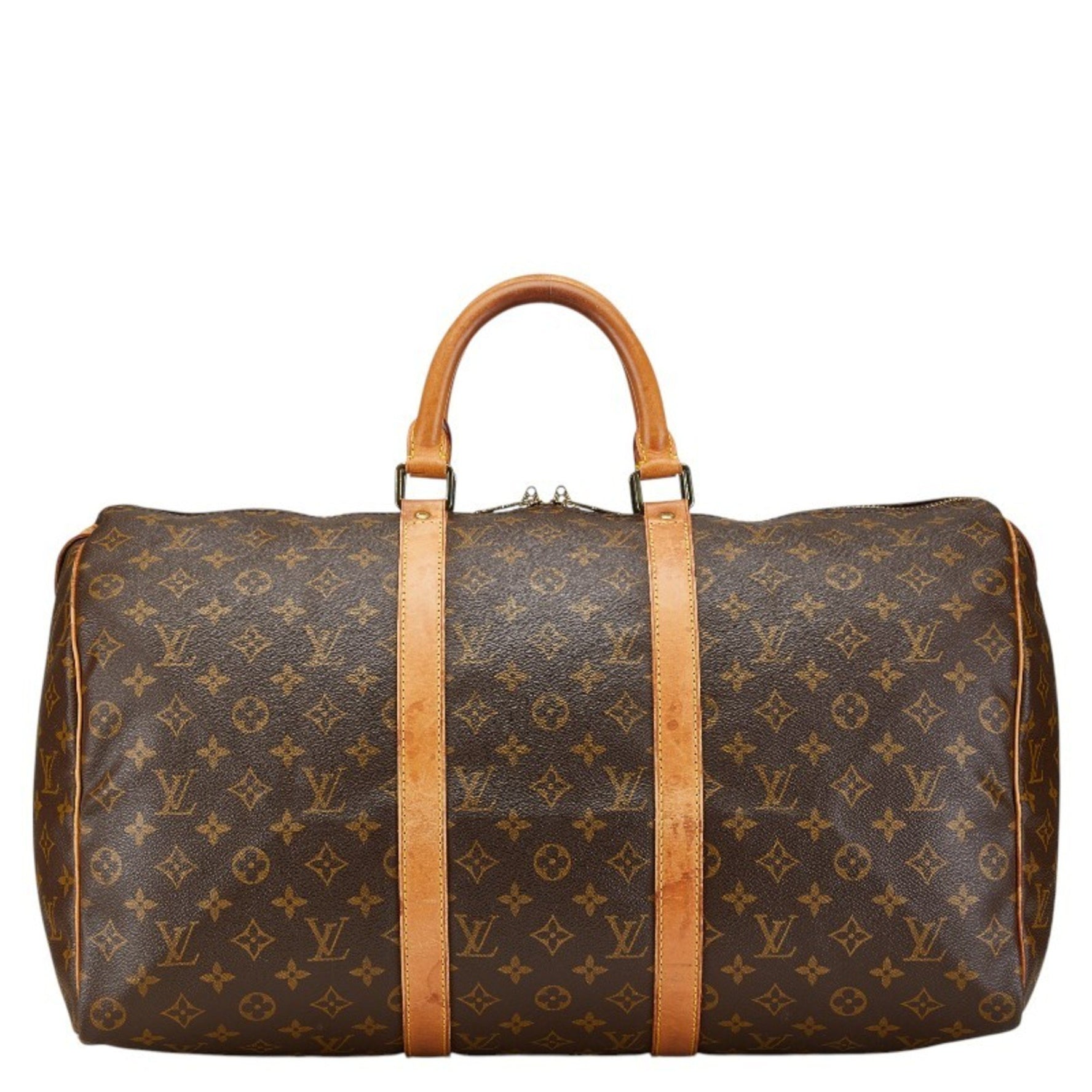 Louis Vuitton Monogram Keepall 50 Boston Bag PVC Leather