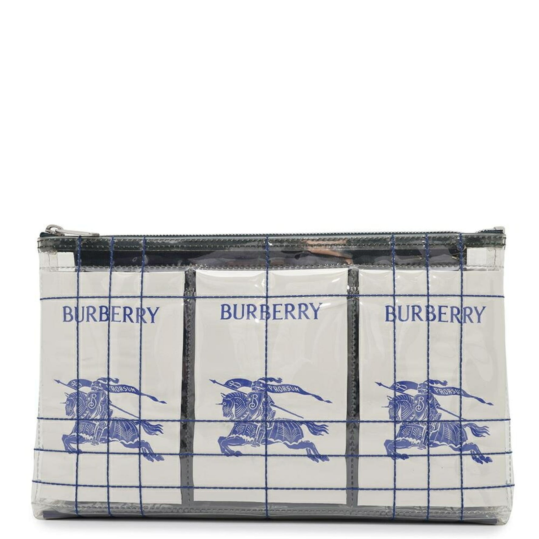 Burberry clutch bag EKD label pouch vinyl BURBERRY white