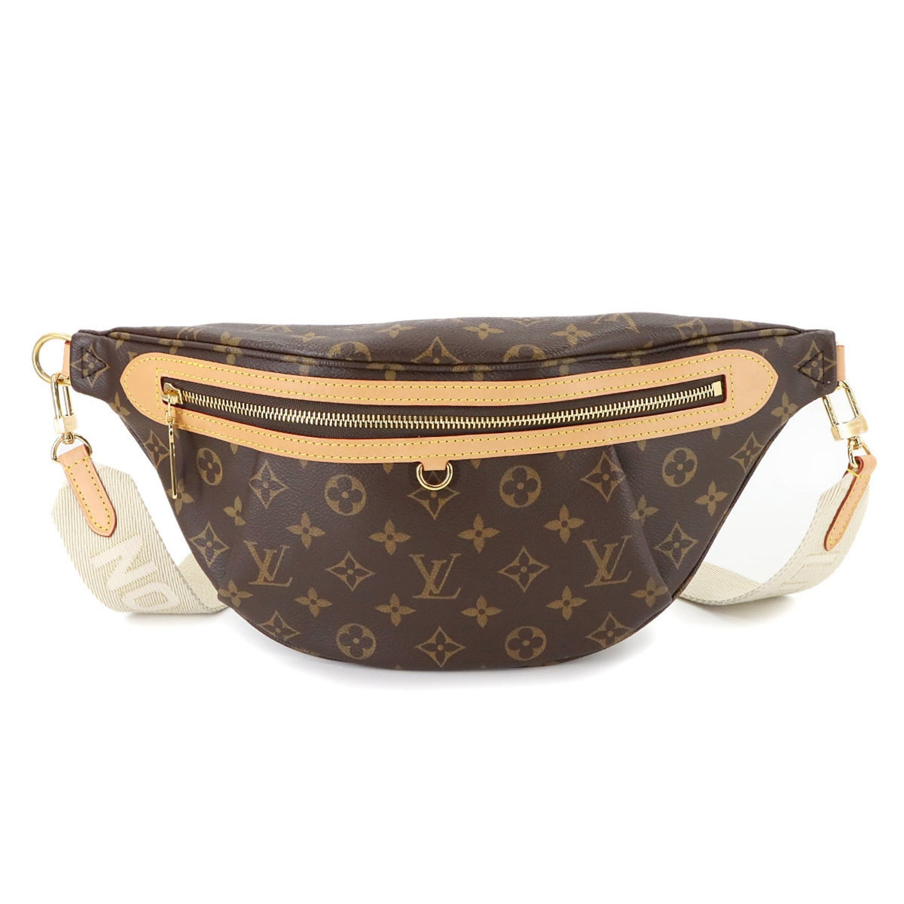 Louis Vuitton Monogram High Rise Body Bag, Brown with Gold Hardware, RFID