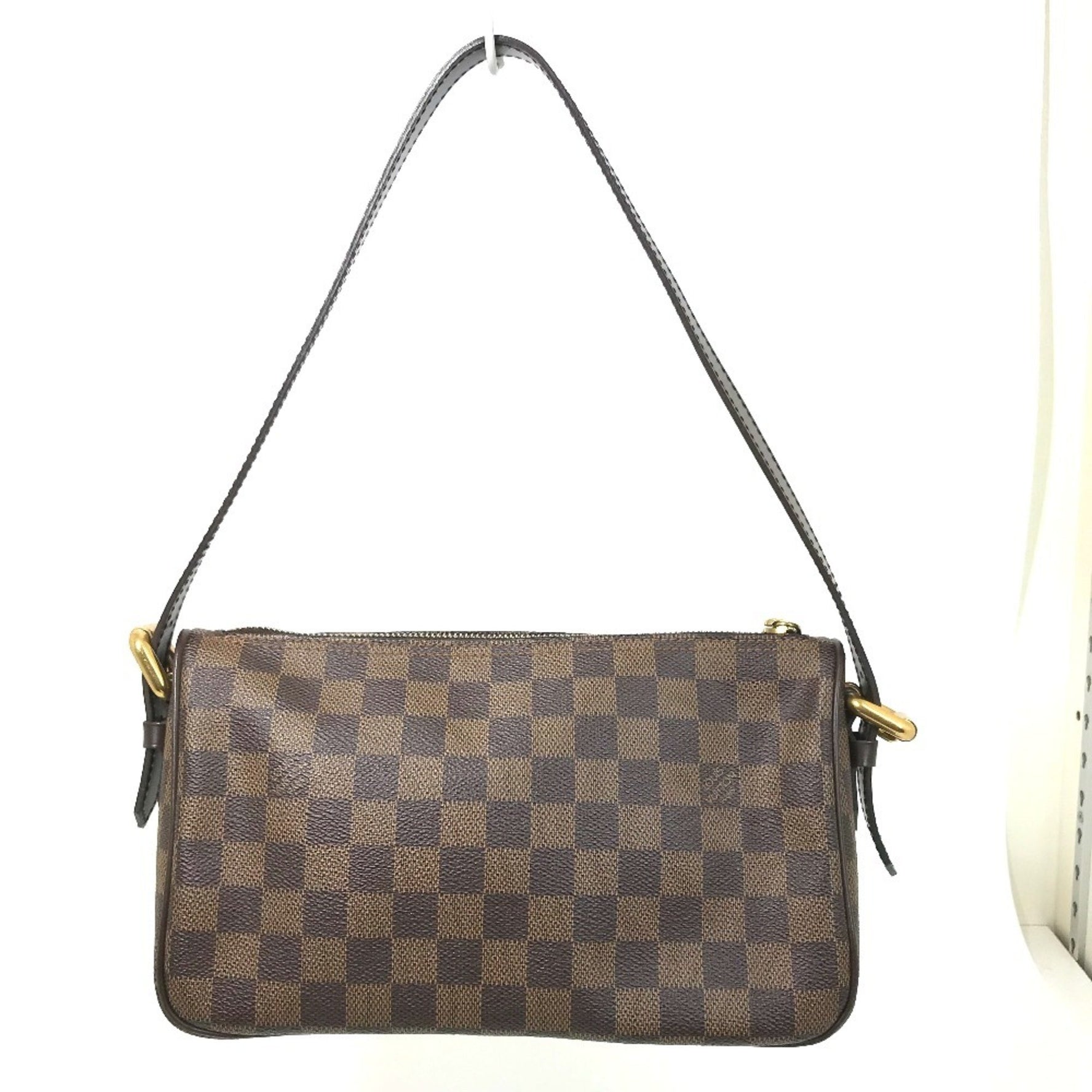 LOUIS VUITTON N60006 Damier Ravello GM Short Strap Shoulder Bag in Canvas, Ebene Brown, Women's
