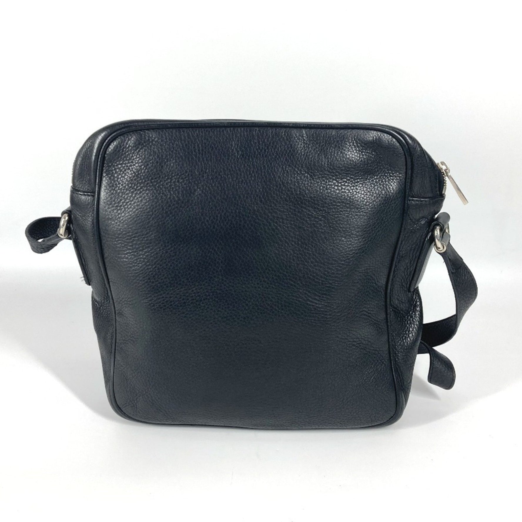 GUCCI Logo Interlocking G Bag Pouch Pochette Crossbody Shoulder Leather Men's