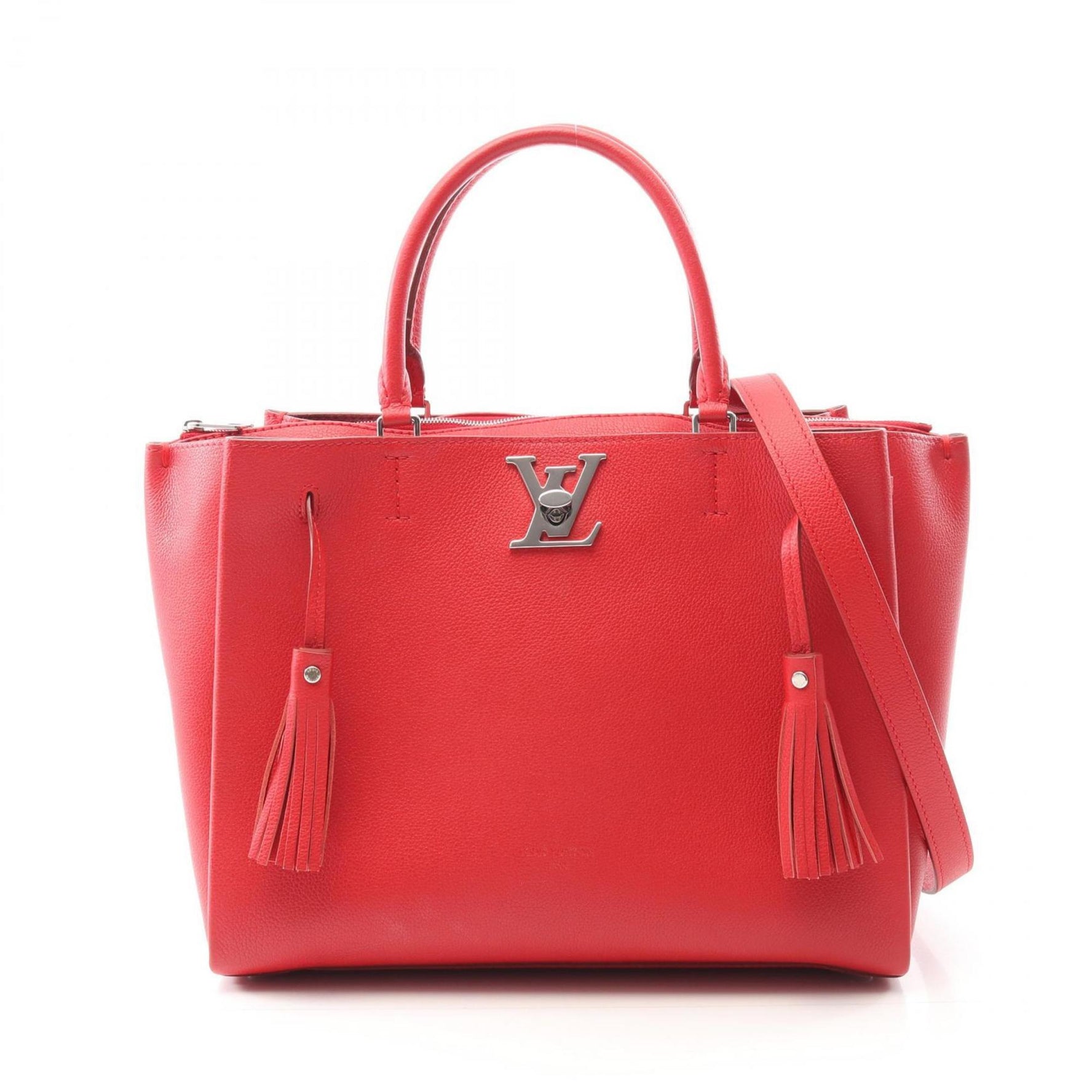 Louis Vuitton Rockmeat Tote Bag, Leather, Red