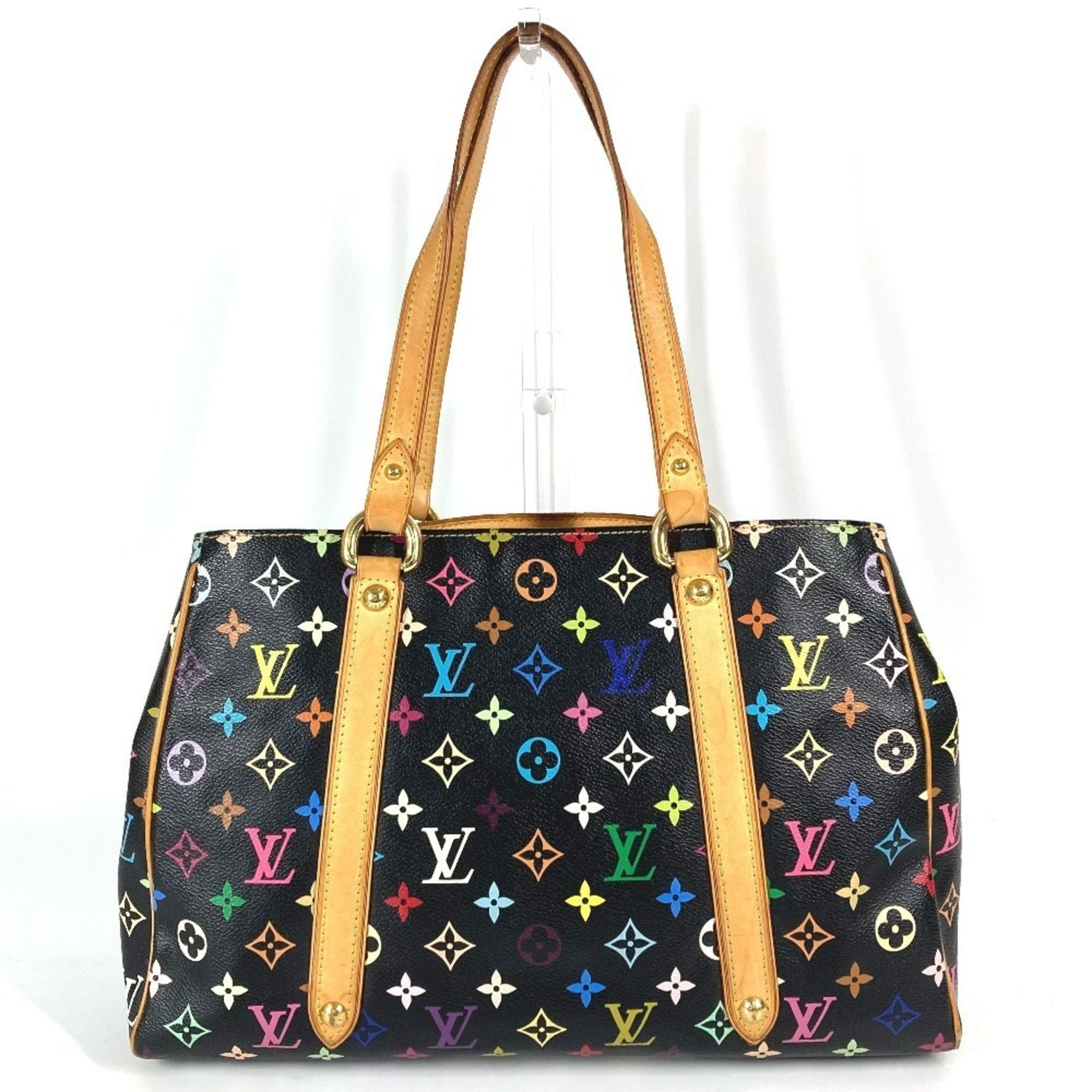 LOUIS VUITTON Monogram Multicolore Aurelia MM Tote/Shoulder Bag in Canvas, Noir/Black