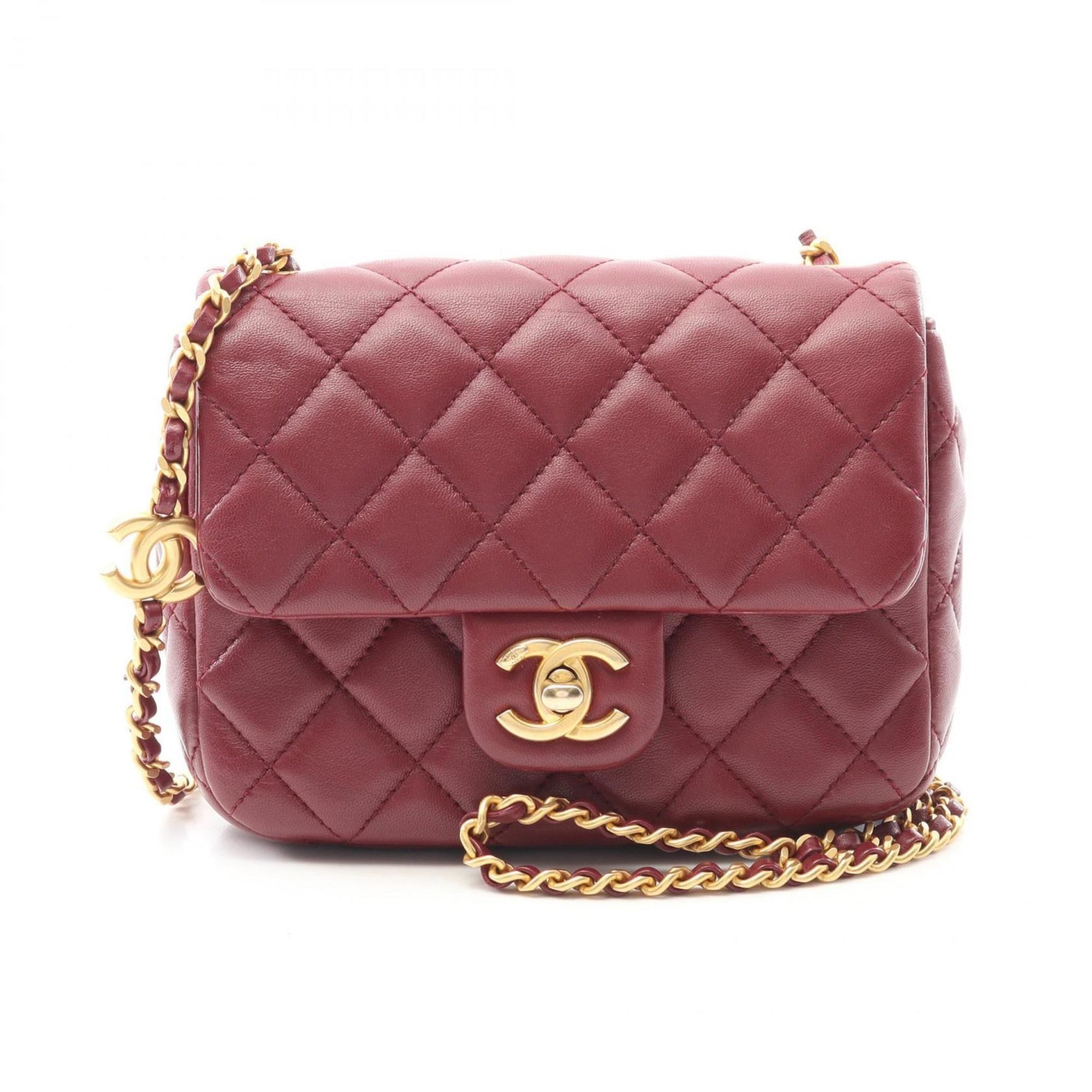 CHANEL Mini Matelasse Shoulder Bag, Lambskin Leather