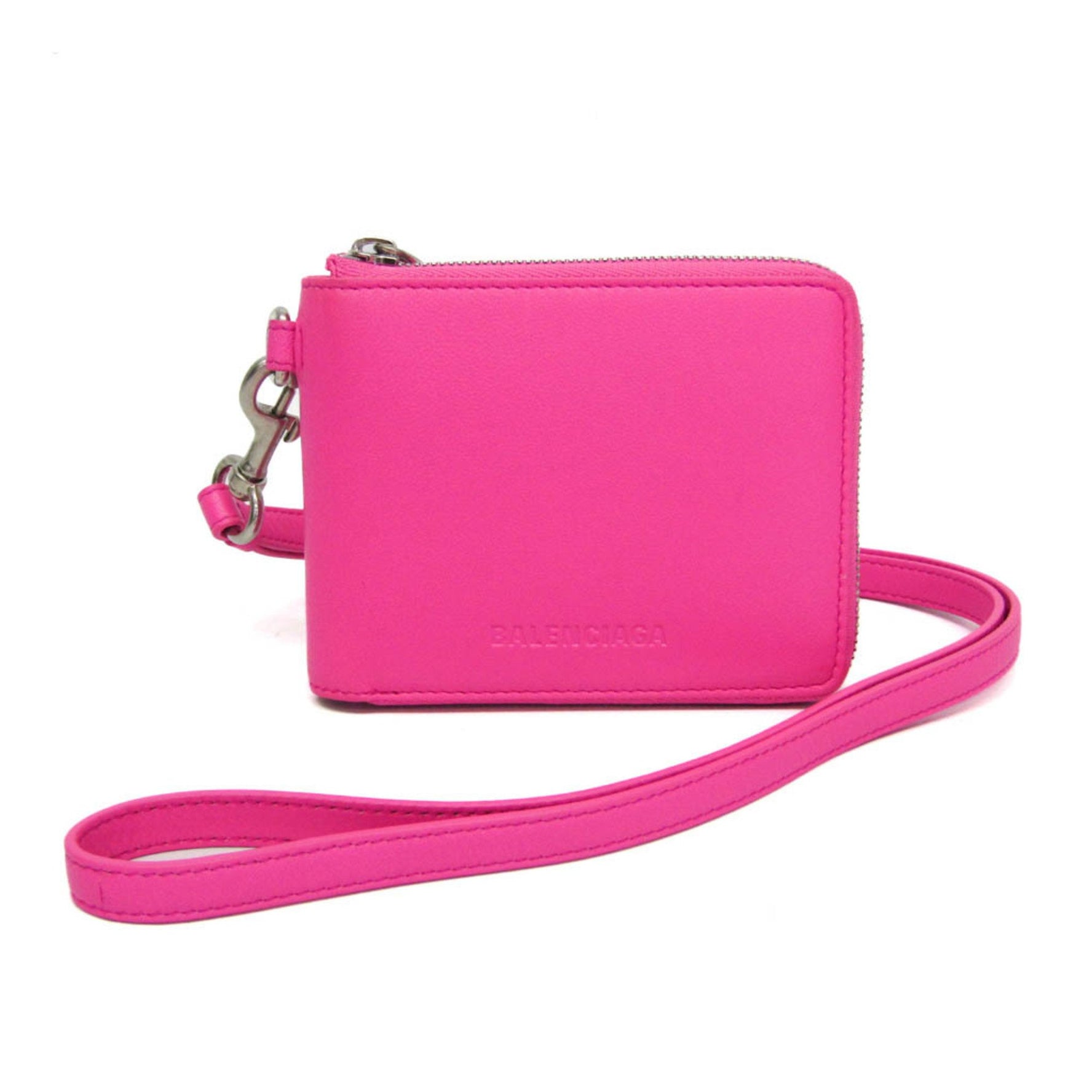 Balenciaga Essential Mini Wallet Women's Leather Wallet (bi-fold) Pink