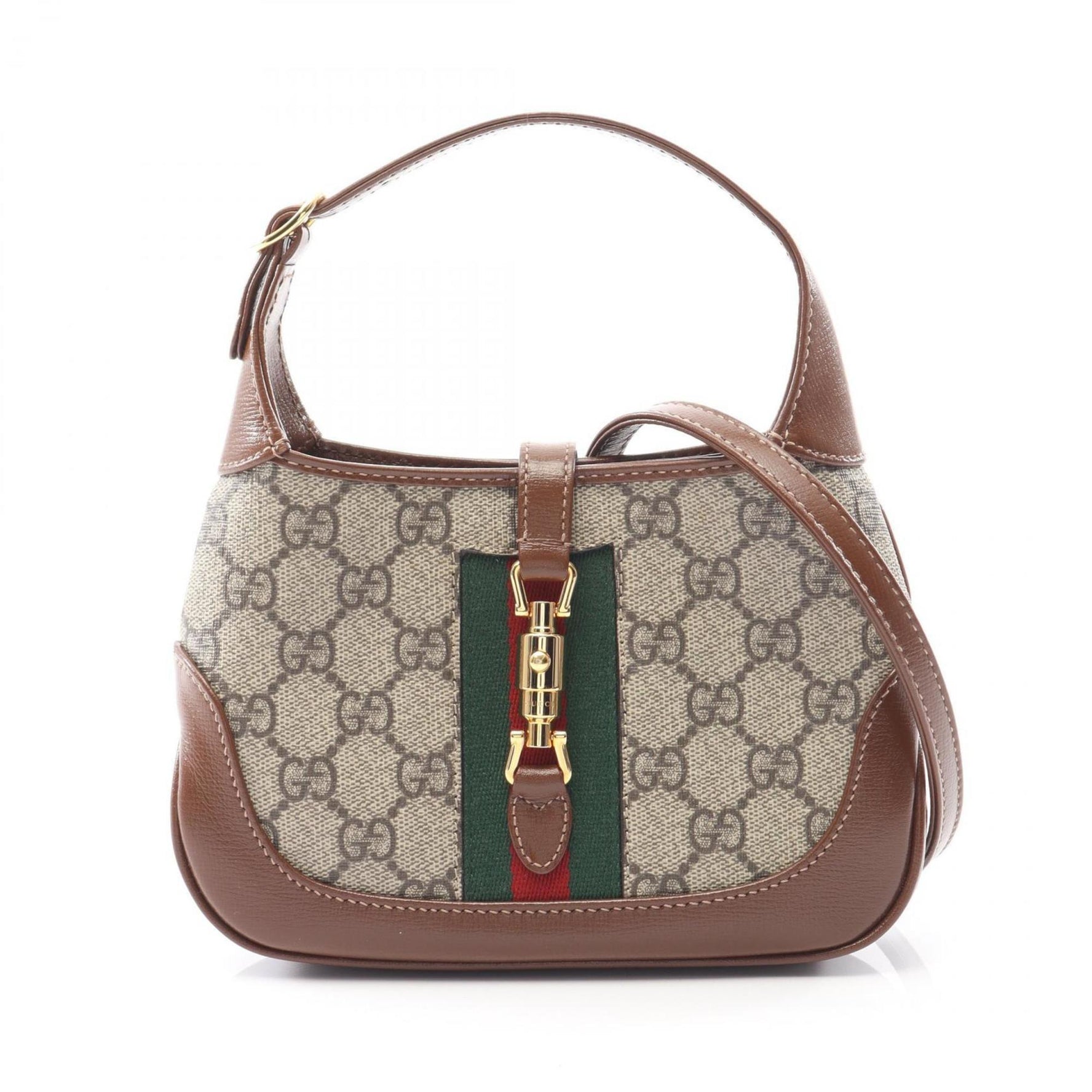 Gucci Jackie 1961 GG Supreme handbag, coated canvas and leather, beige, brown, multicolor