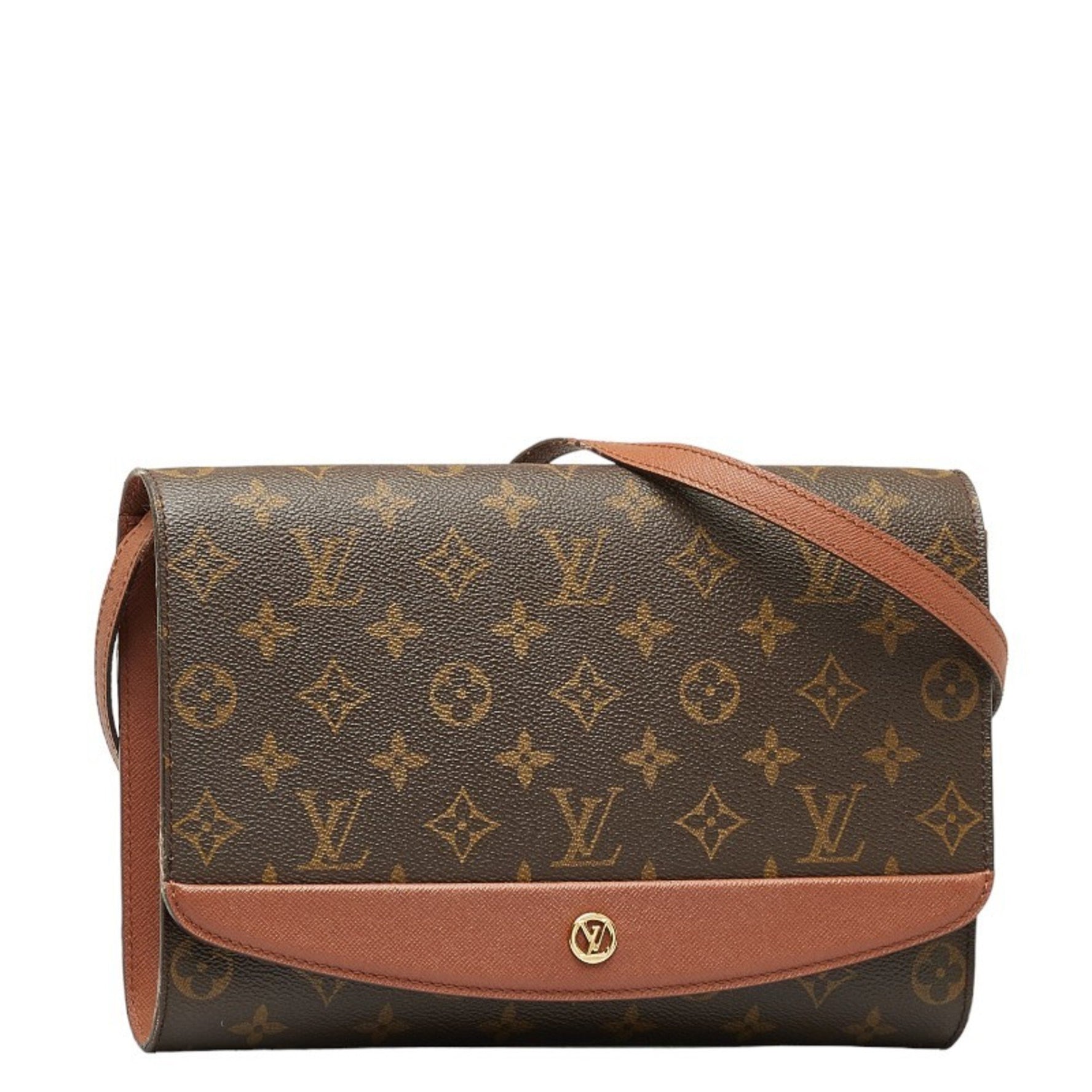 Louis Vuitton Monogram Bordeaux 24 Shoulder Bag M51798 Brown PVC Leather Women's LOUIS VUITTON