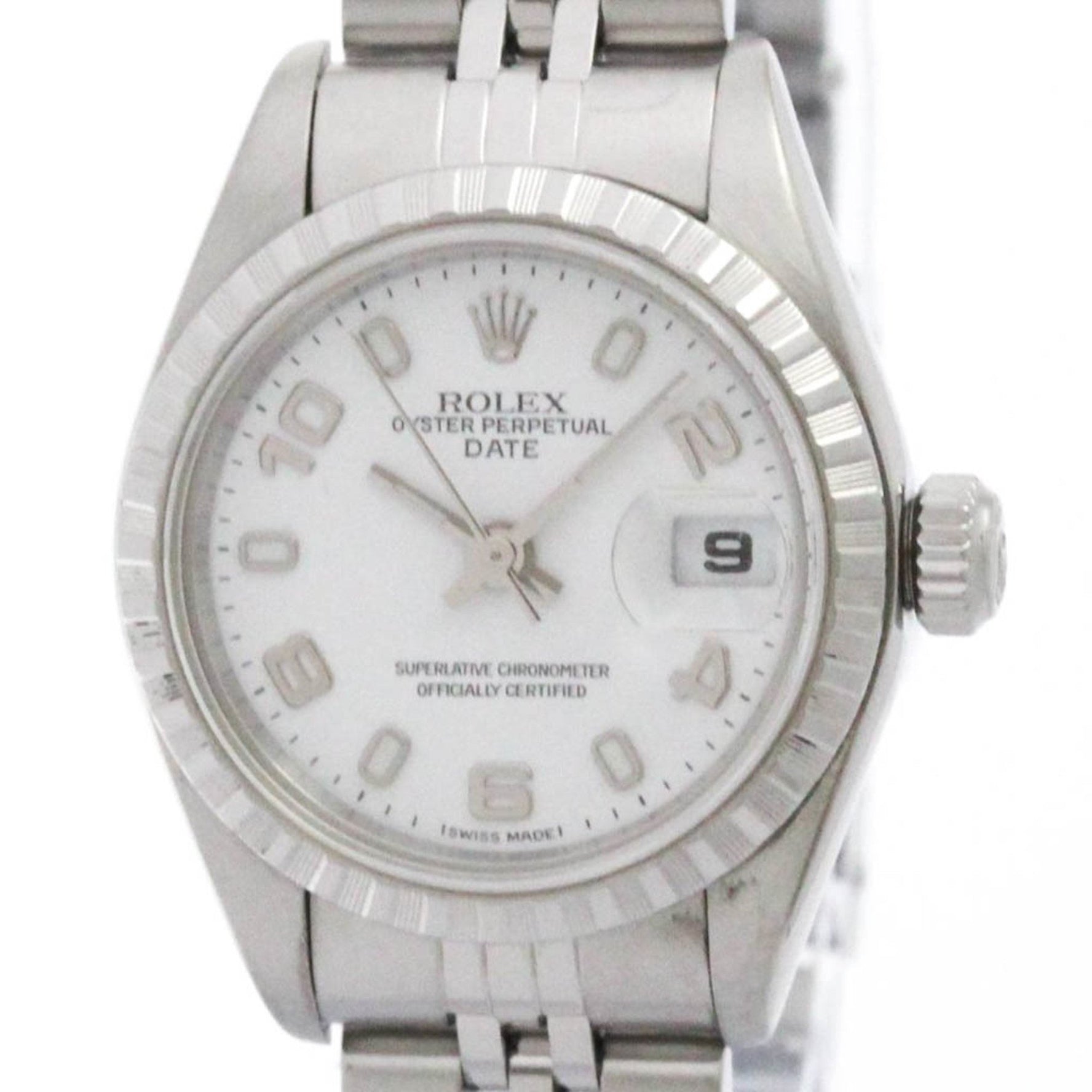 ROLEX Oyster Perpetual Date P Serial Steel Automatic Ladies Watch Polished
