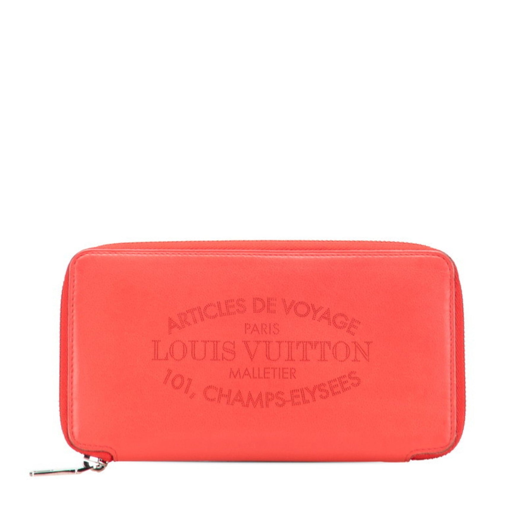Louis Vuitton Parnassus Portefeuille Iena Long Wallet with Round Zipper, Capucines Red Leather, LOUIS VUITTON